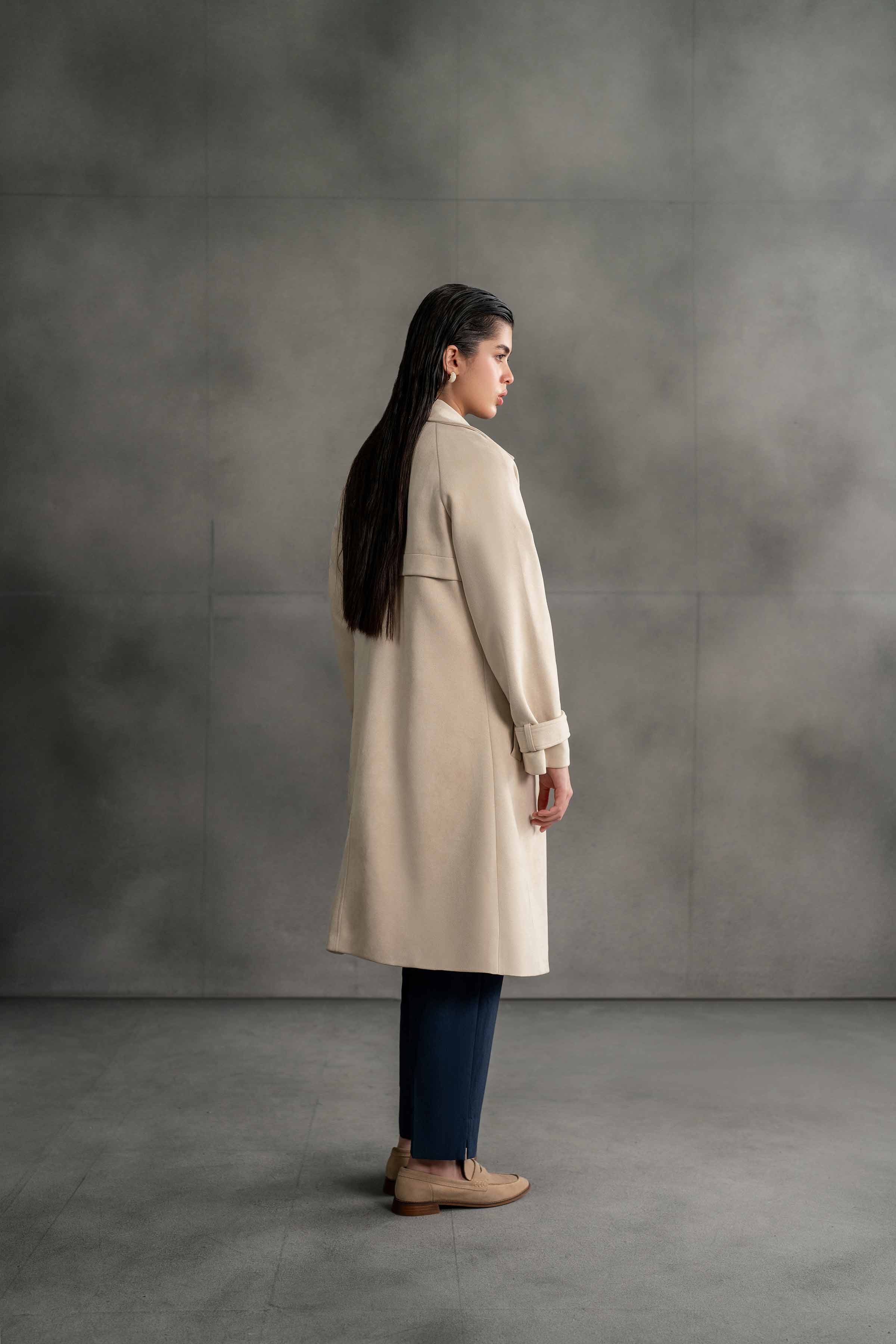 NishatUK - Brown Solids Soft Cozy and Durable 1-piece ready to wear Coat