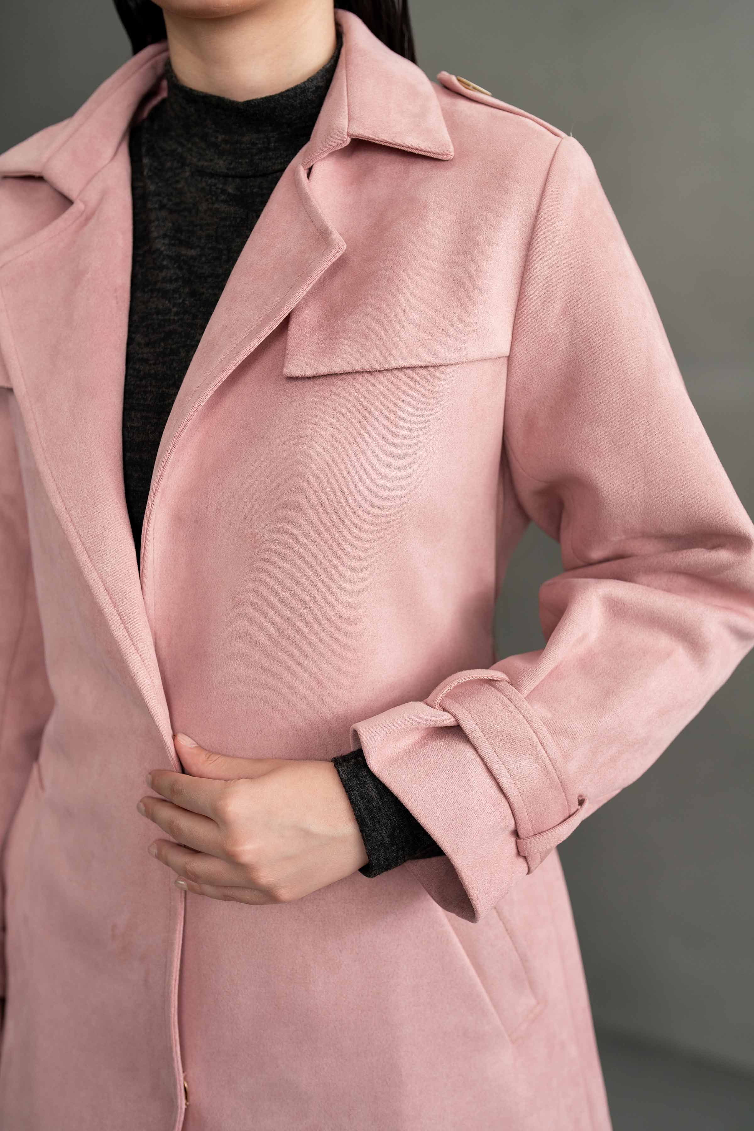 NishatUK - Brown Solids Soft Cozy and Durable 1-piece ready to wear Coat