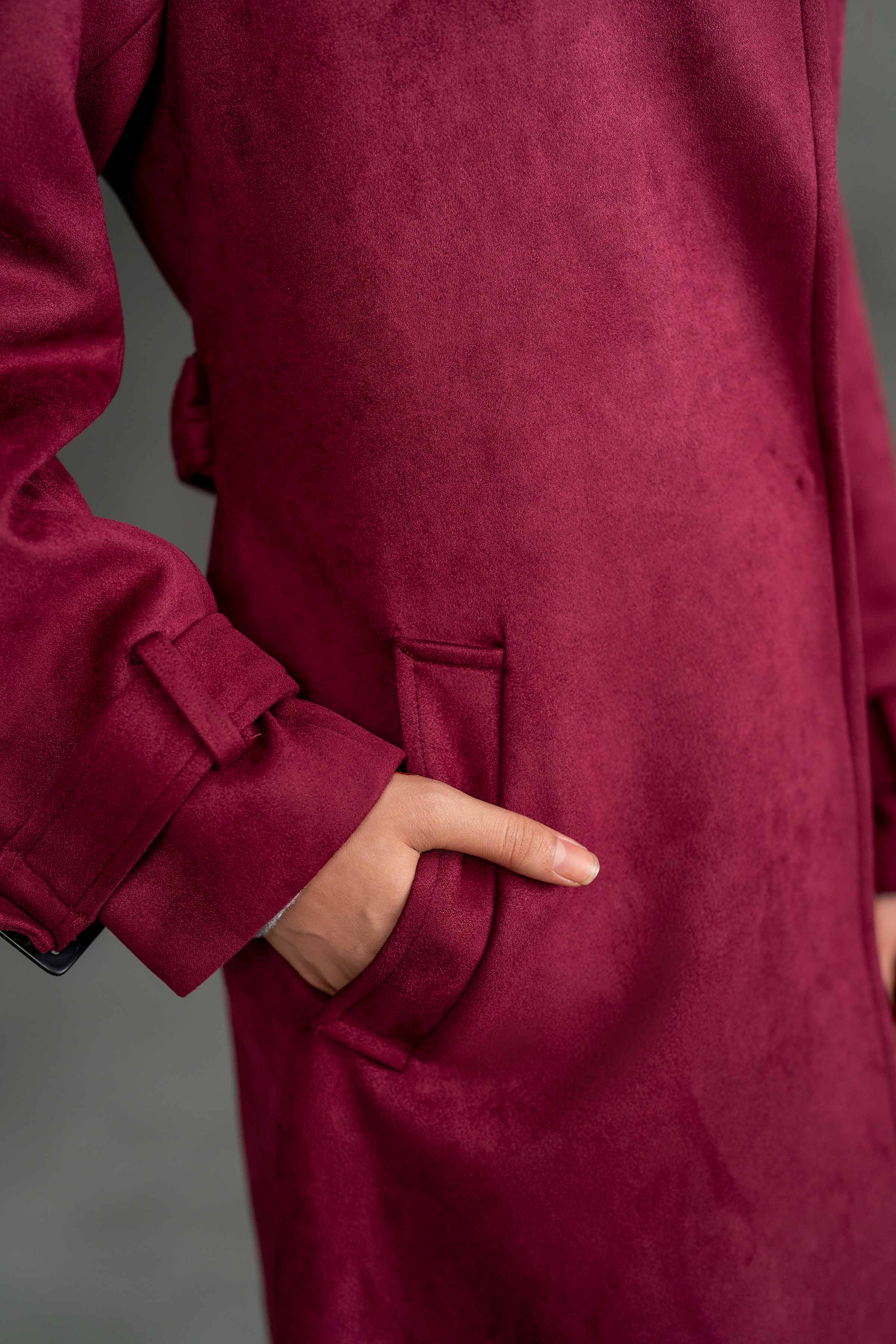 NishatUK - Brown Solids Soft Cozy and Durable 1-piece ready to wear Coat