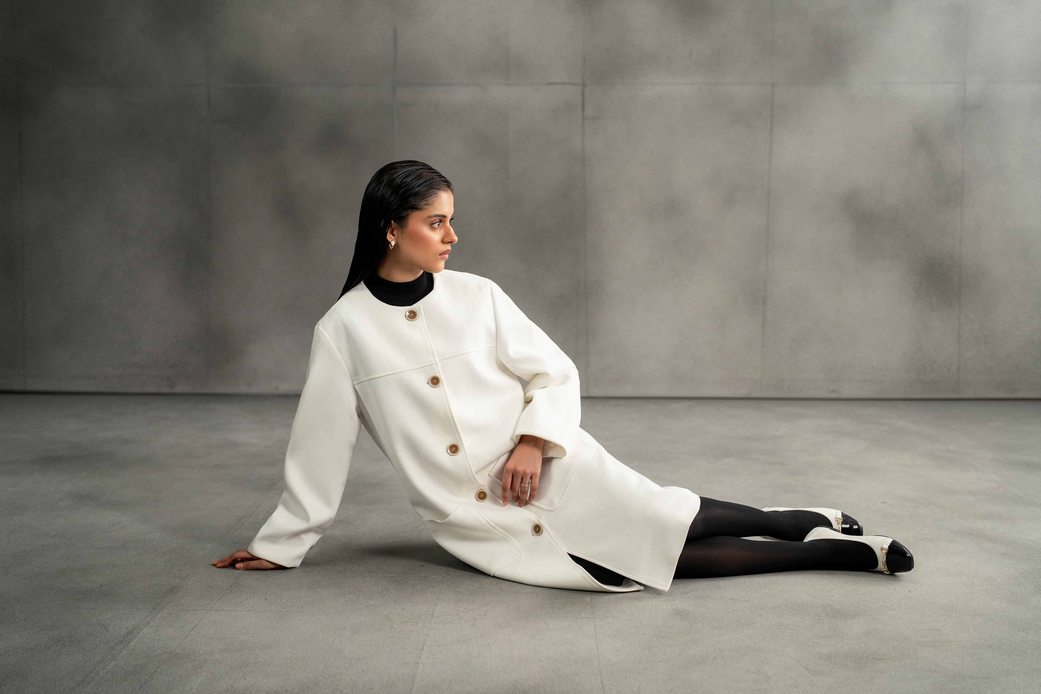 NishatUK - Brown Solids Soft Cozy and Durable 1-piece ready to wear Coat