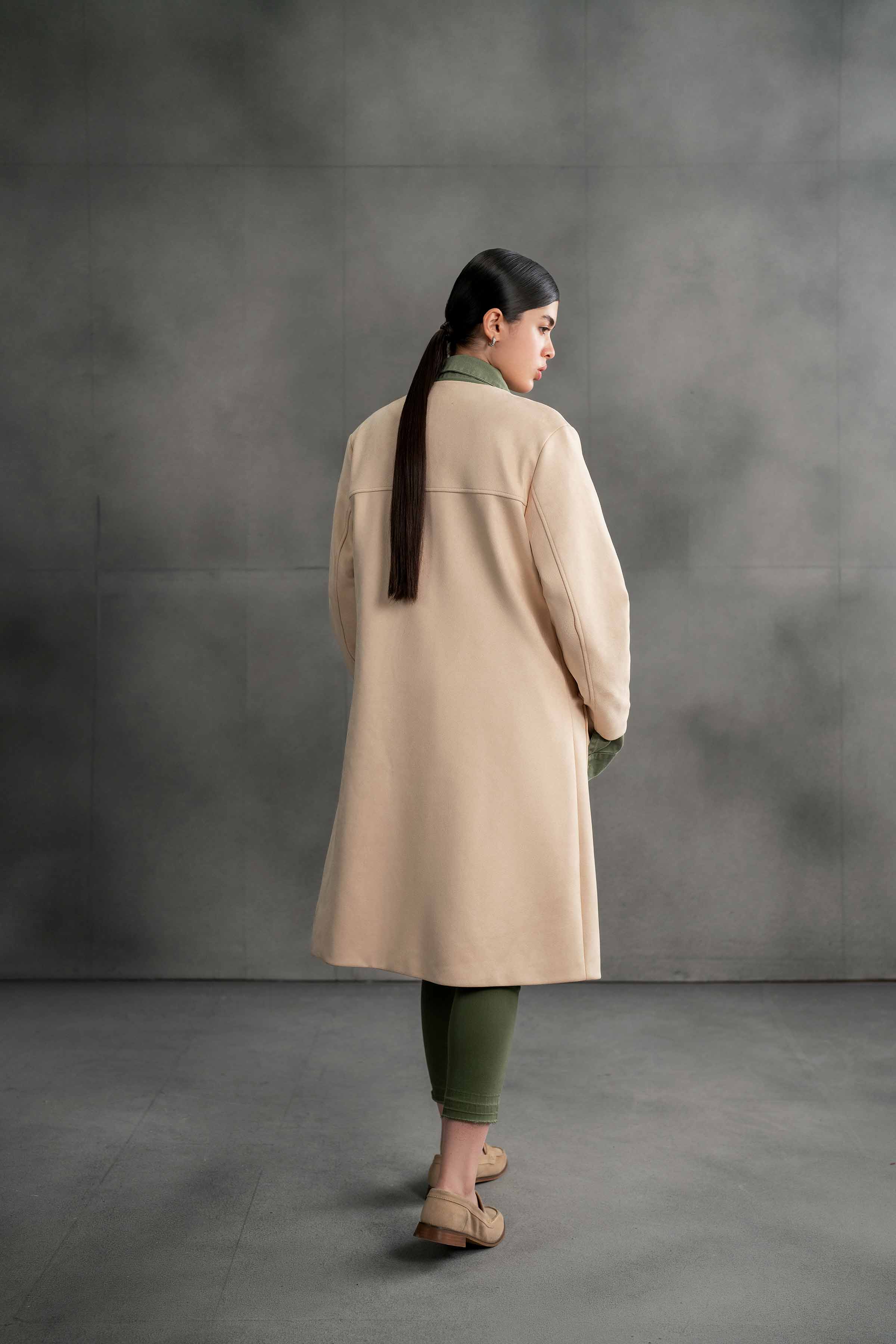 NishatUK - Brown Solids Soft Cozy and Durable 1-piece ready to wear Coat