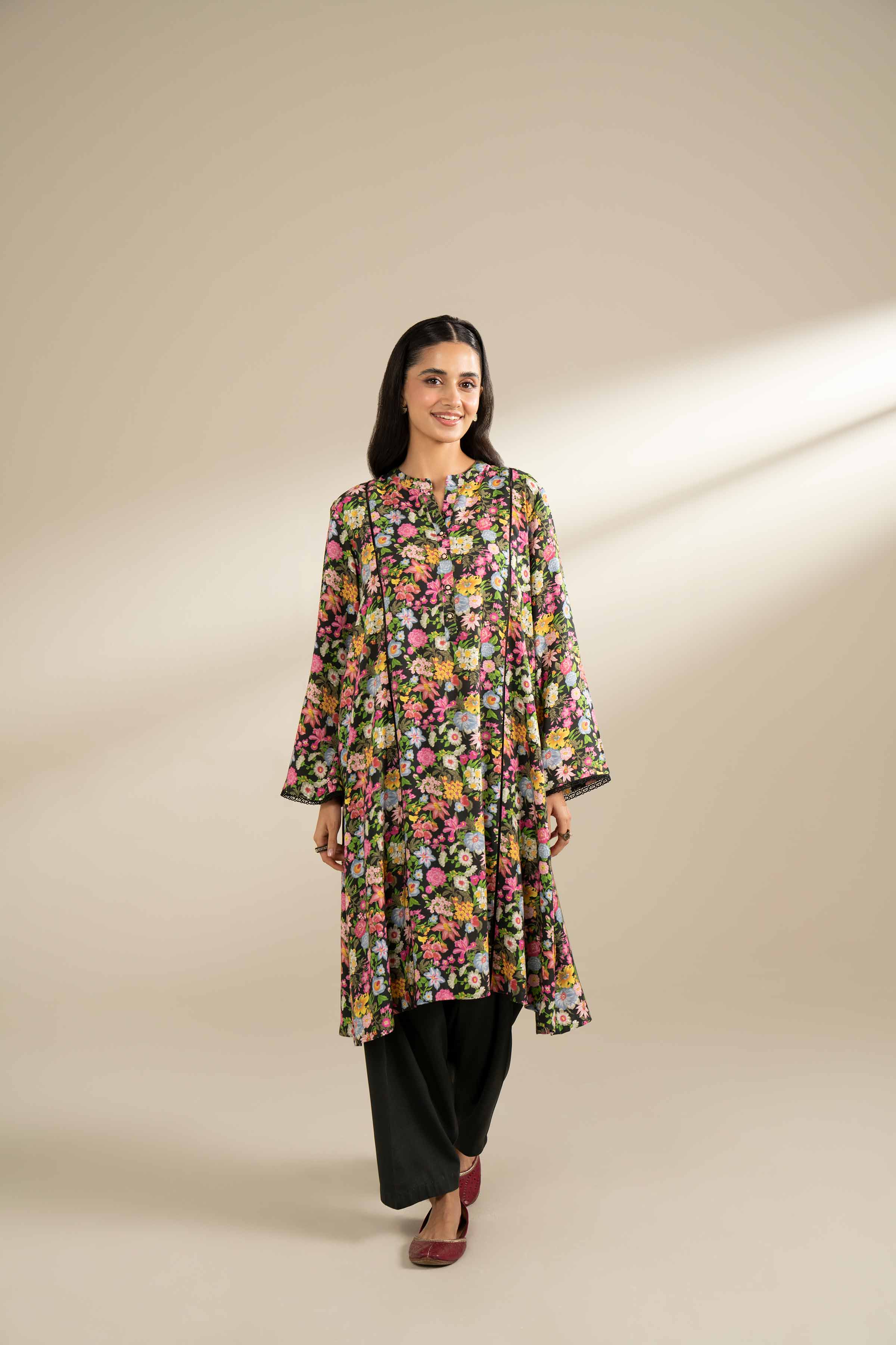 NishatUK - Multi Printed Linen 2-piece unstitched Dress