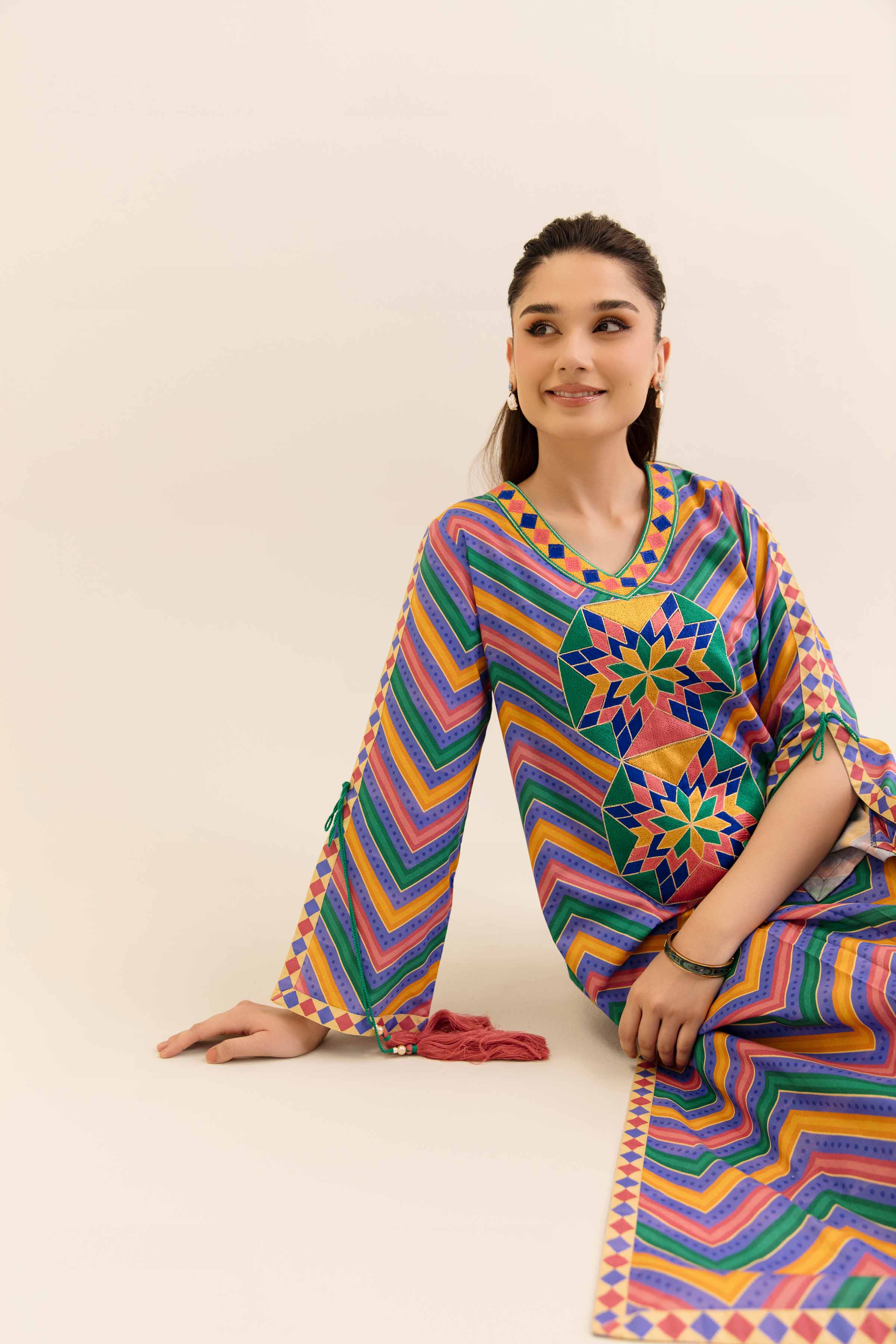 NishatUK - Multi Embroidered Cotton 2-piece unstitched Dress