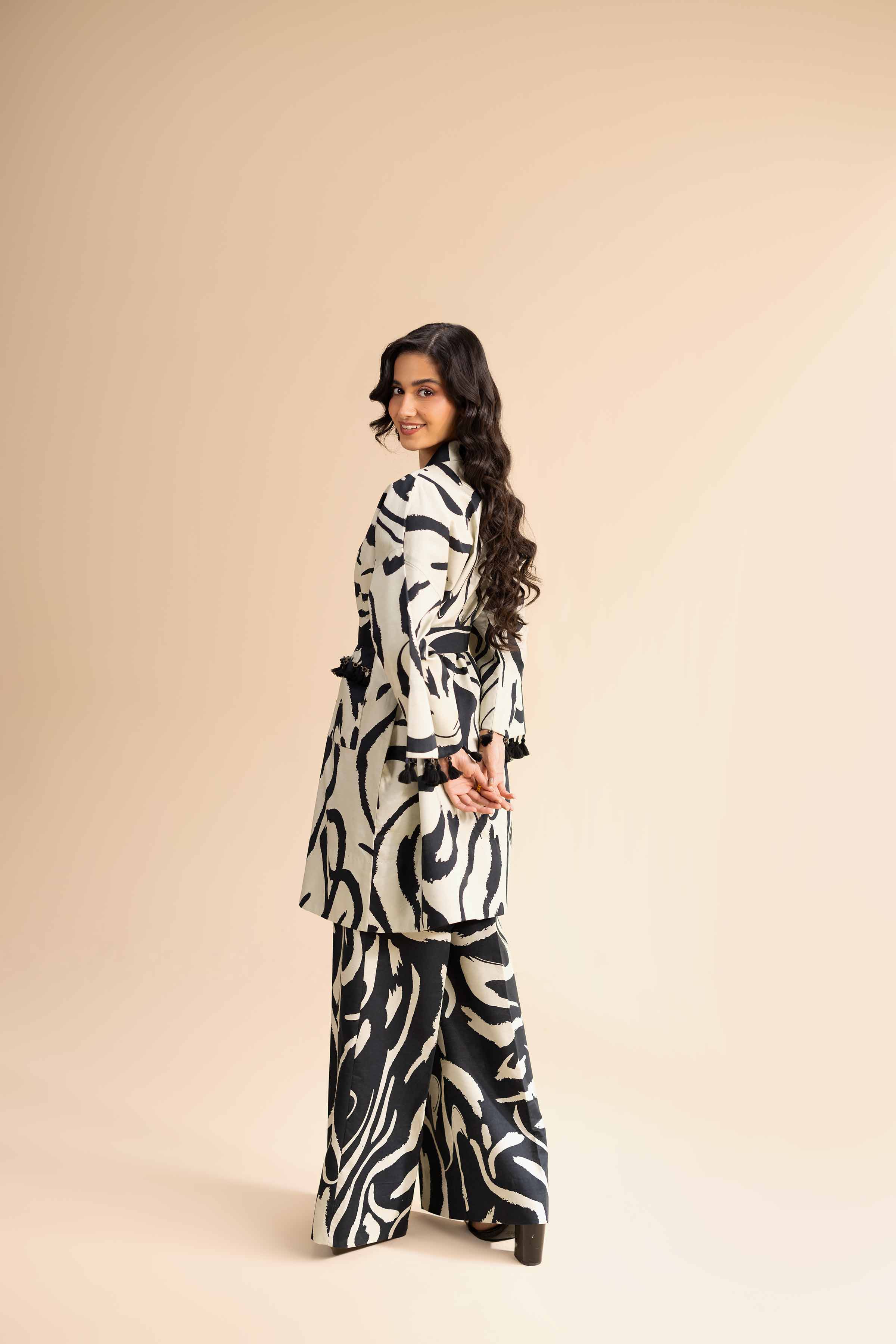NishatUK - Black Printed Cambric 2-piece unstitched Dress