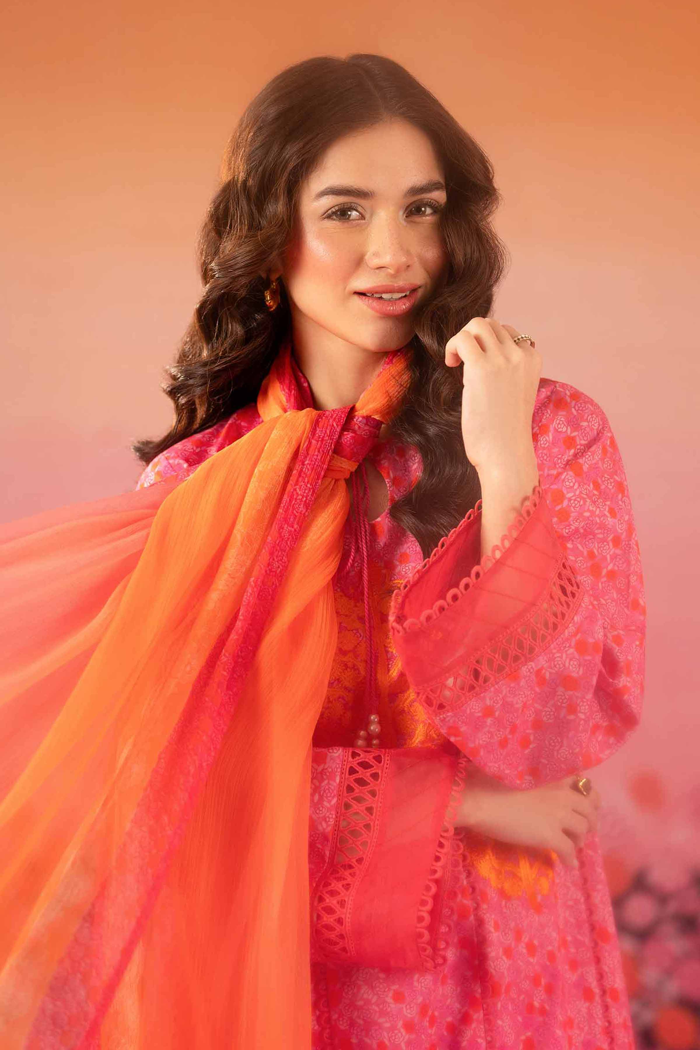 NishatUK - Pink Embroidered Cambric 3-piece unstitched Suit