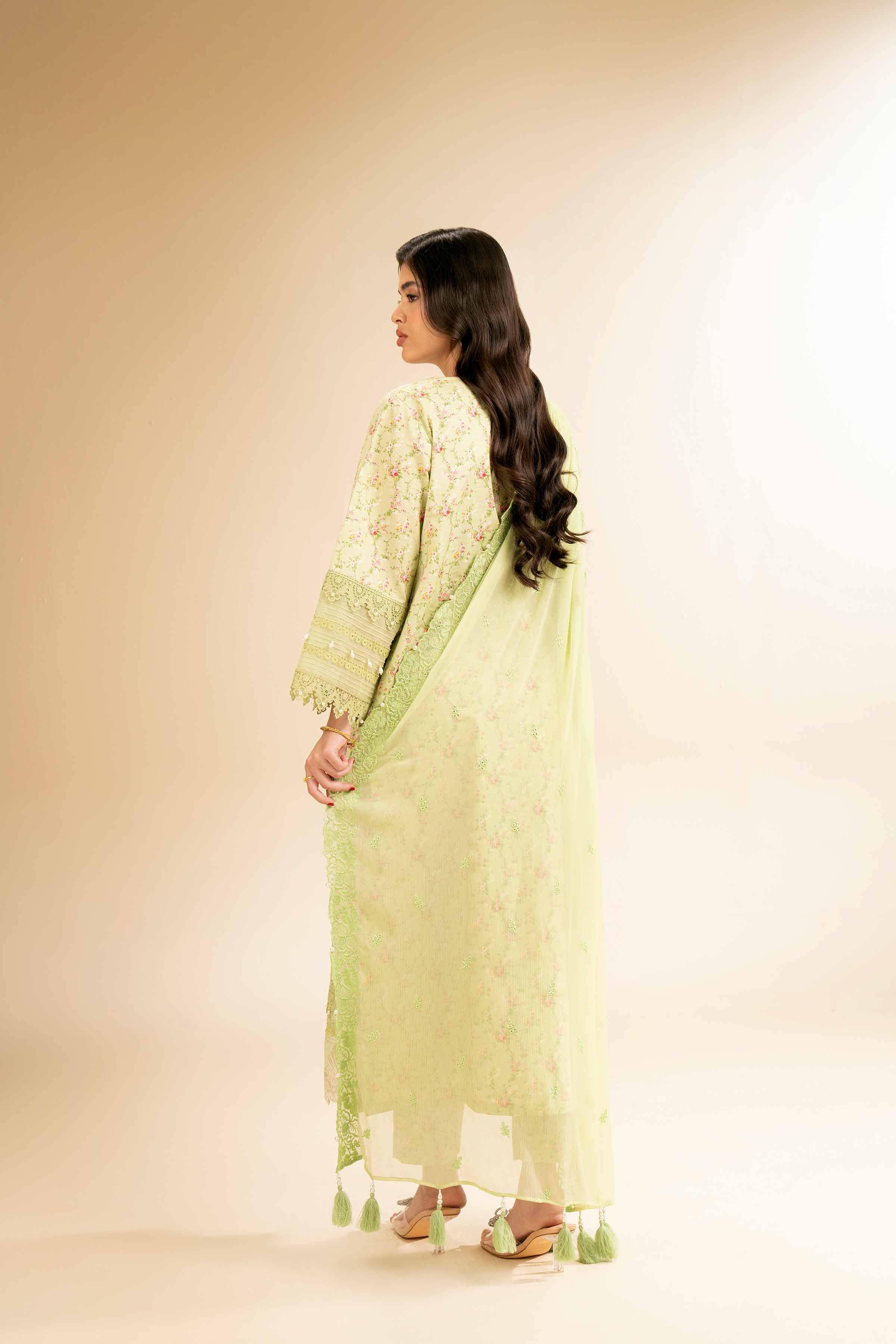 NishatUK - Mintgreen Embroidered Cambric 3-piece unstitched Suit