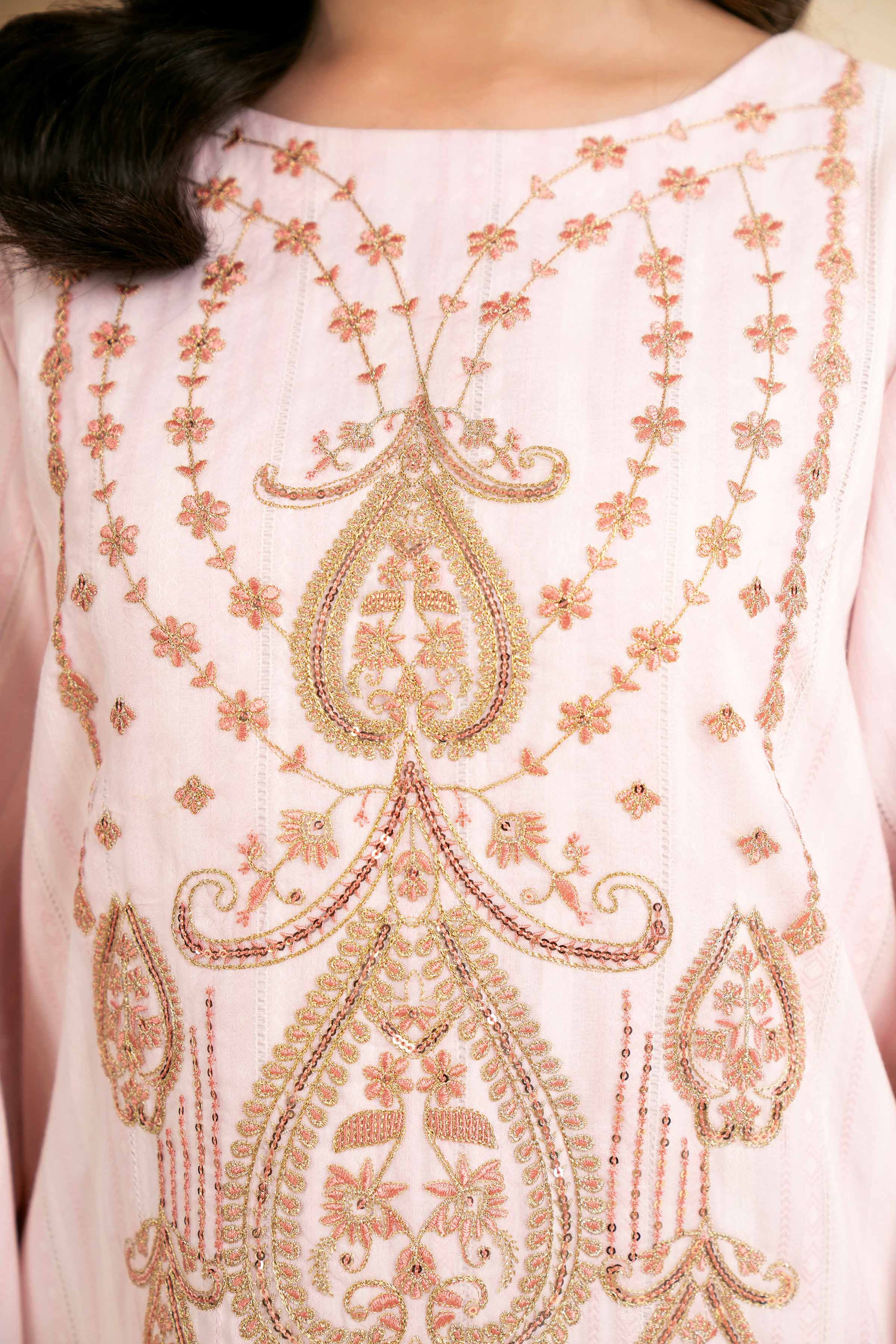 Nishat UK - Pink Printed Jacquard 2 Pieces unstitched suit