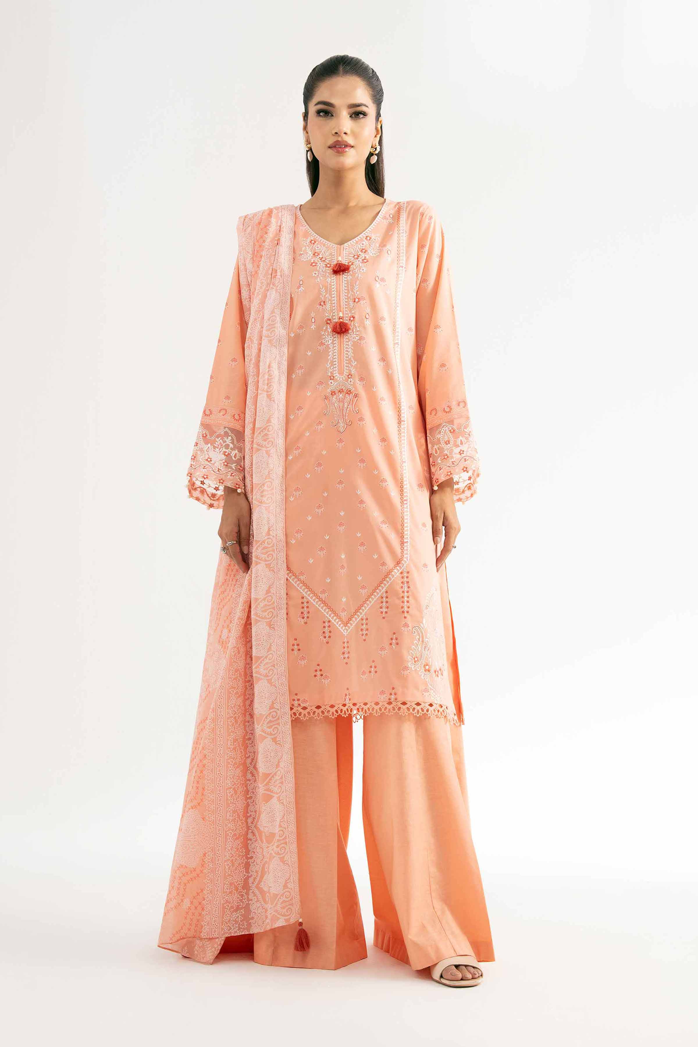Nishat UK - Pink Embroidered Lawn 3 Pieces unstitched suit