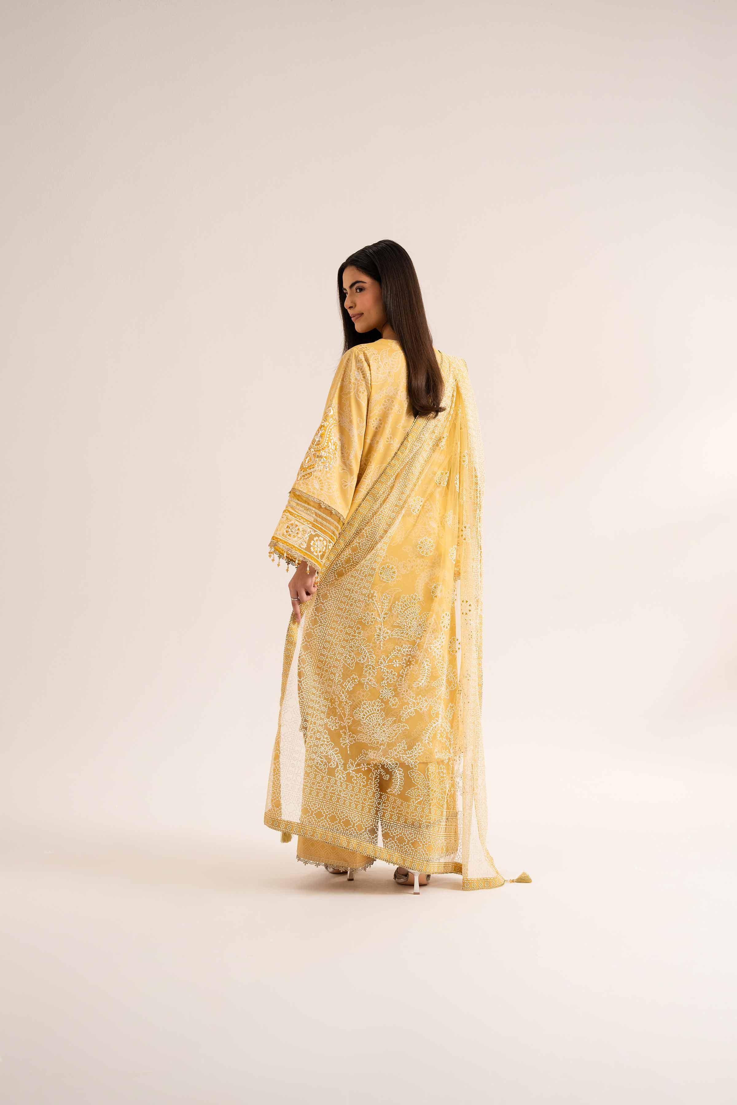 Nishat UK - Gold Embroidered Lawn 3 Pieces unstitched suit