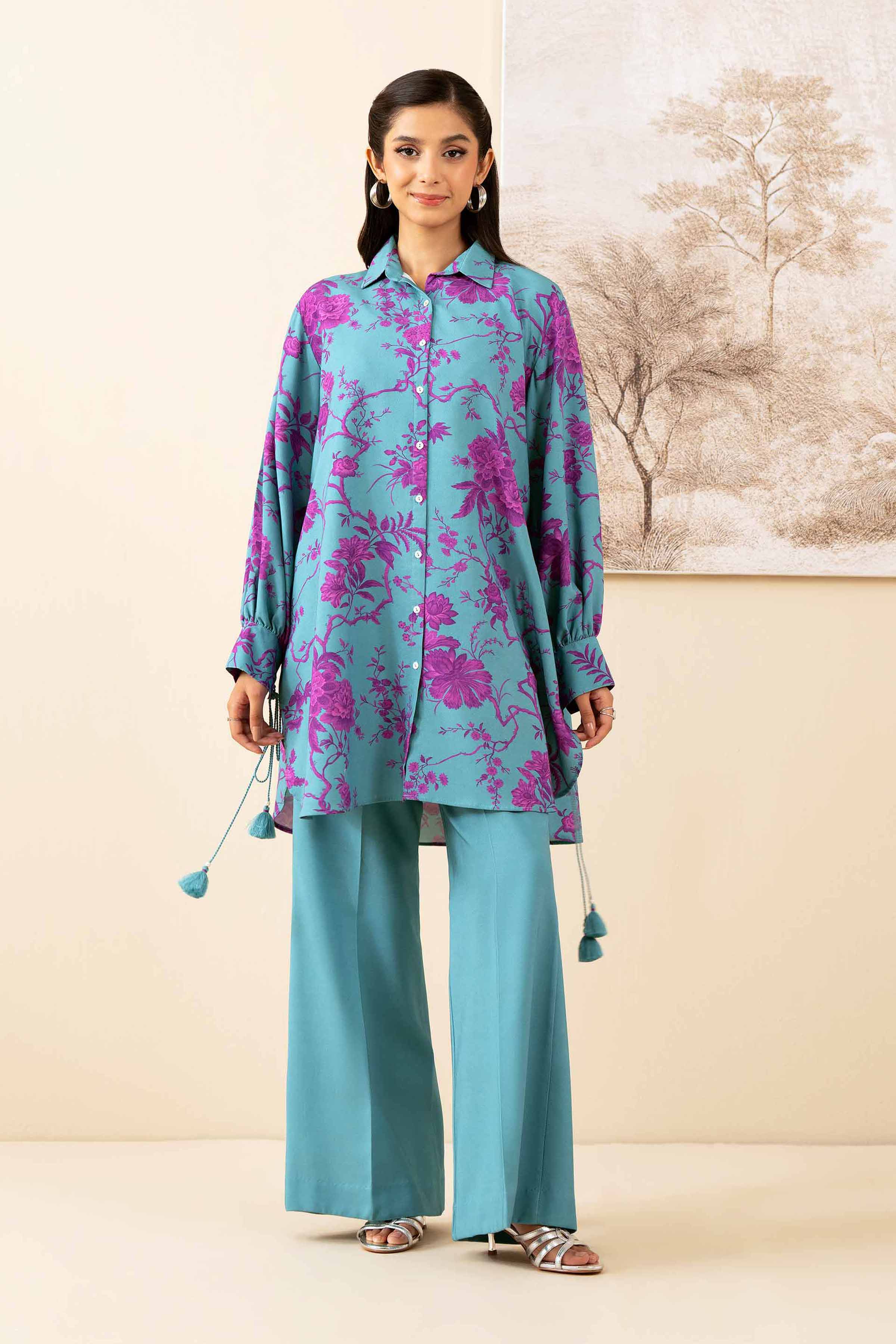 Nishat UK - Green Printed Linen 2 Pieces unstitched suit