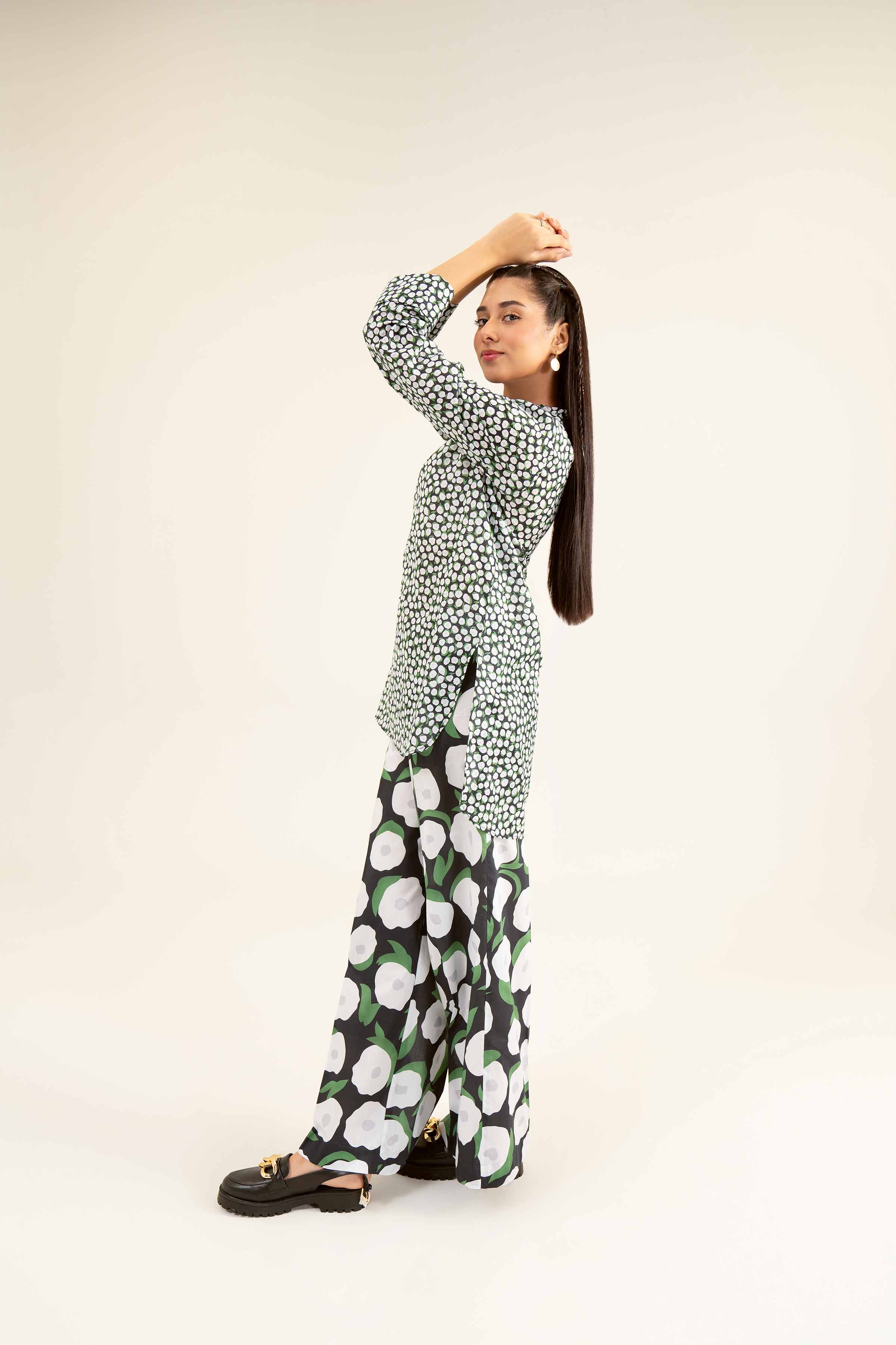 NishatUK - Brown Printed Lawn 2-piece ready to wear Dress