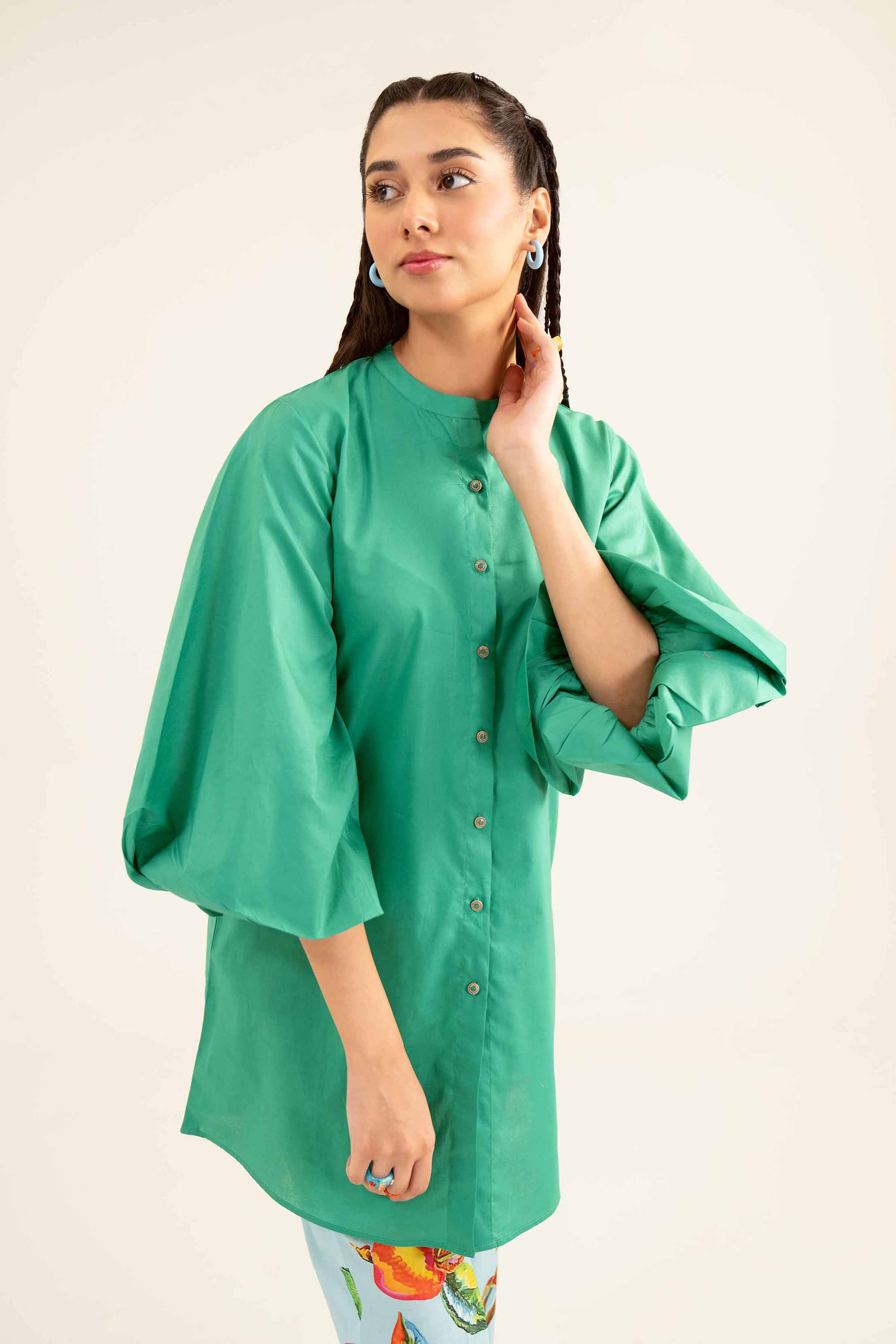 NishatUK - Brown Printed Cambric 2-piece ready to wear Dress