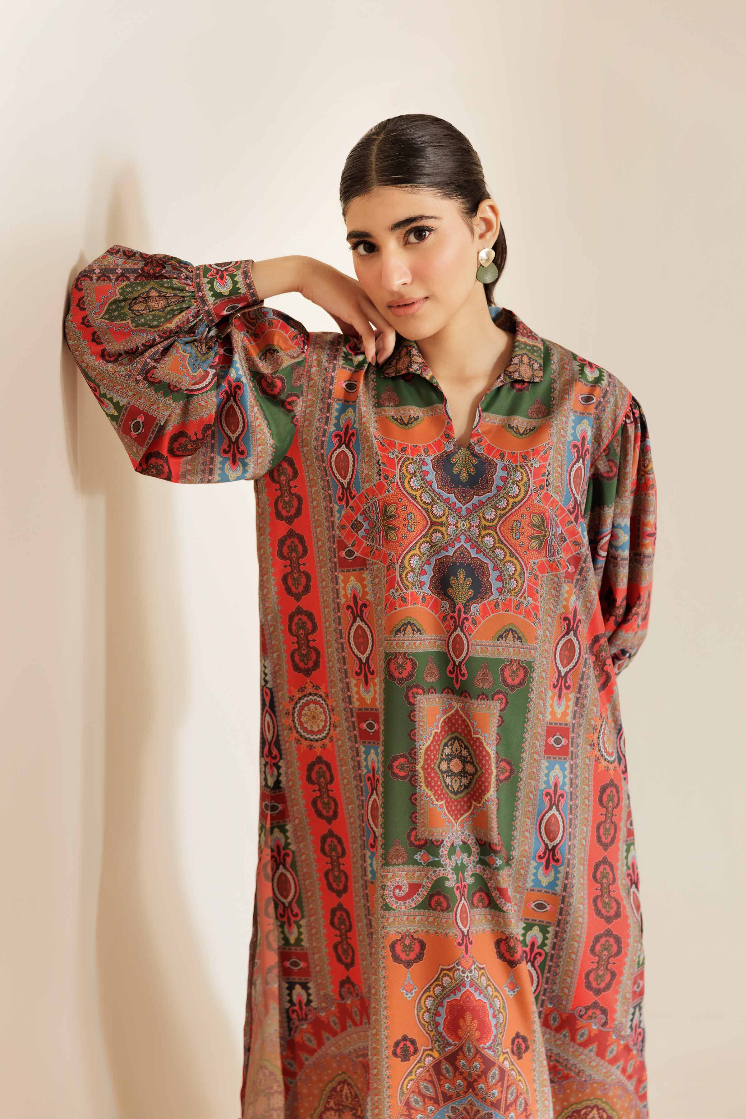 NishatUK - Multi Grip Silk 1-piece ready to wear Tunic