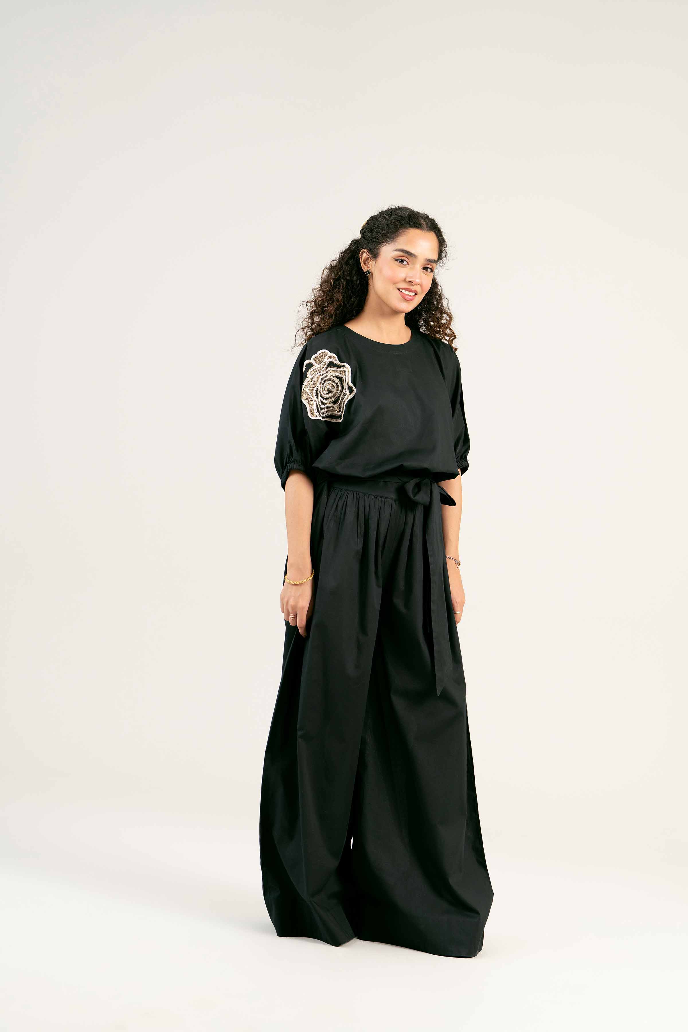 NishatUK - Brown Embroidered Cambric 2-piece ready to wear Dress