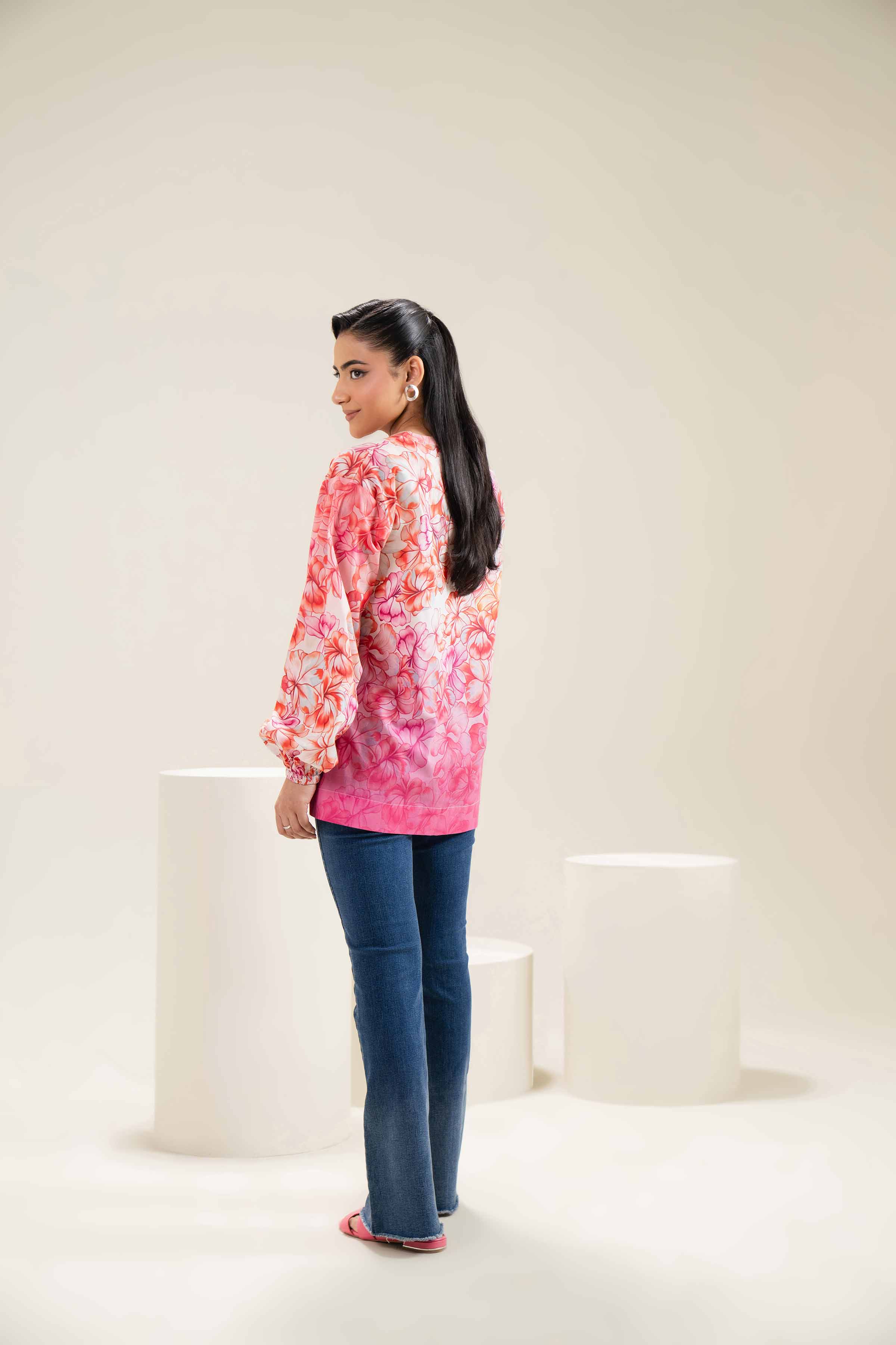 Nishat UK - Pink Printed Cambric 1 Piece ready to wear