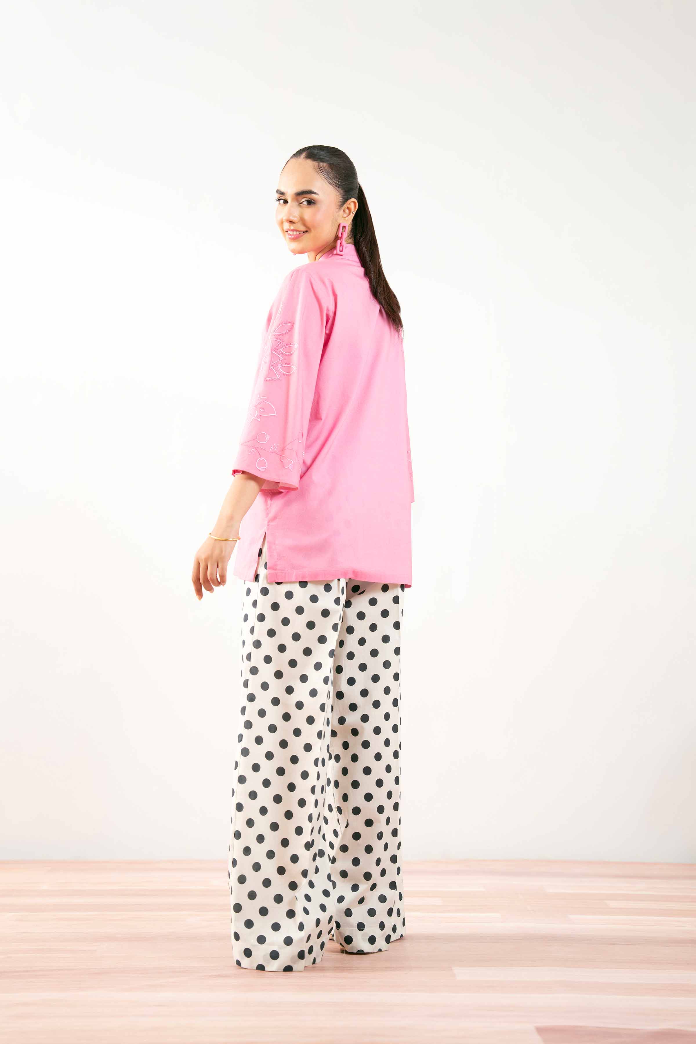 NishatUK - Pink Embroidered Cambric 2-piece ready to wear Dress