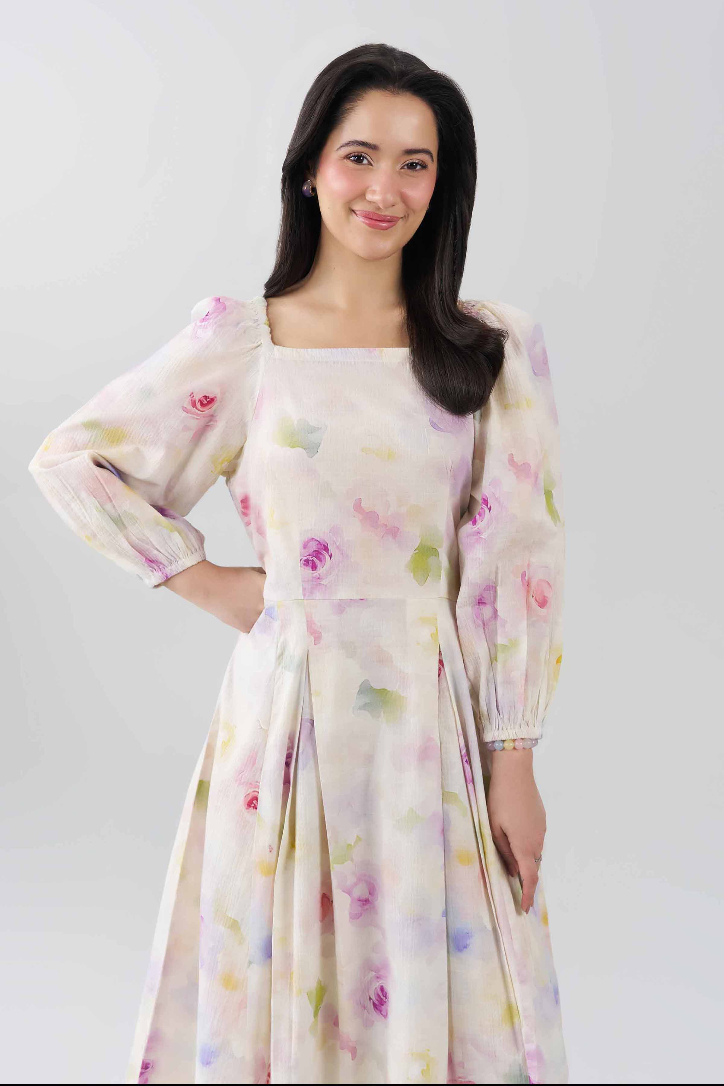 Nishat UK - Multi Printed Seer Sucker 1-piece ready to wear dress