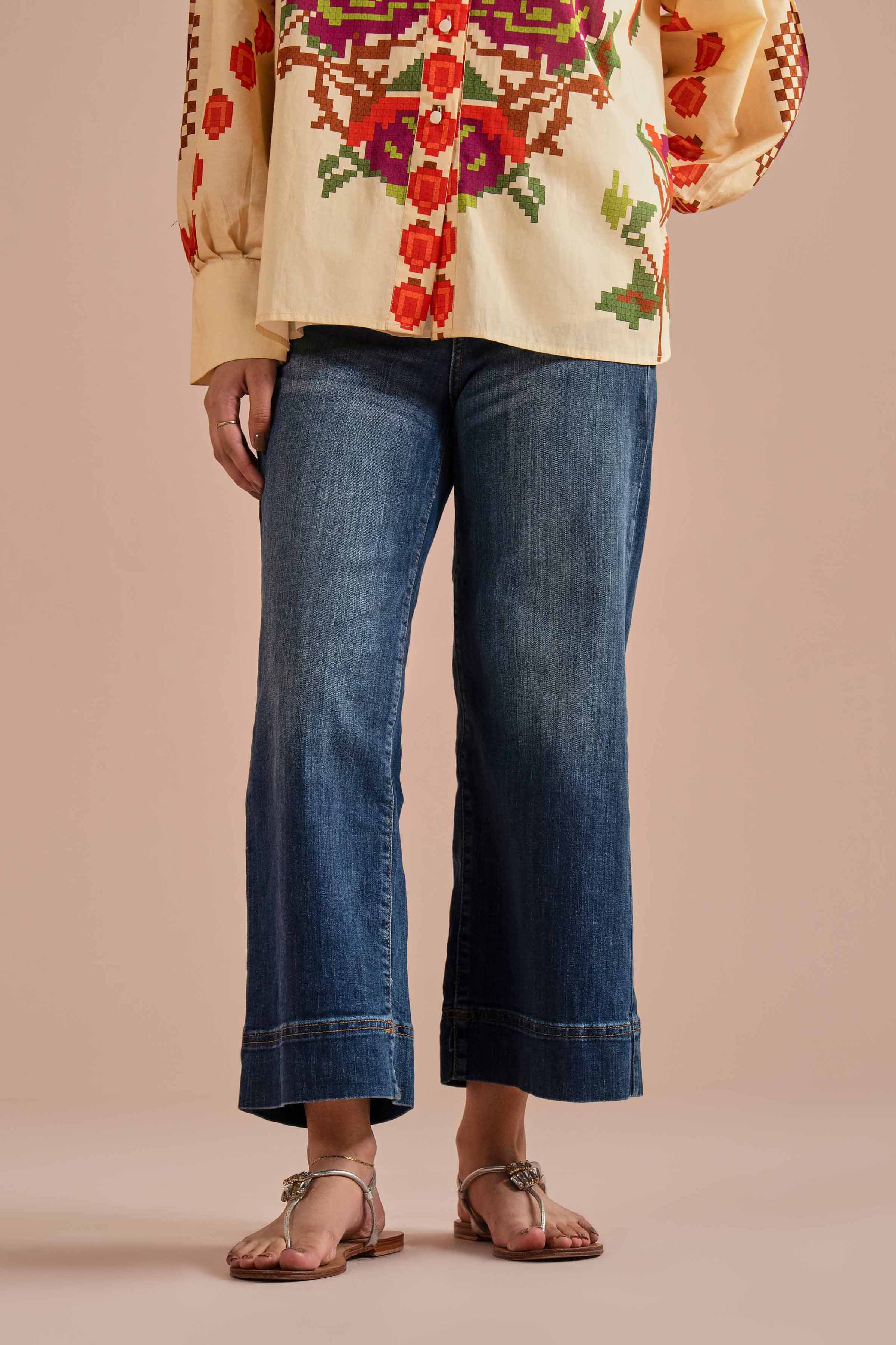 NishatUK - Beige Printed Cambric 1-piece ready to wear Shirt