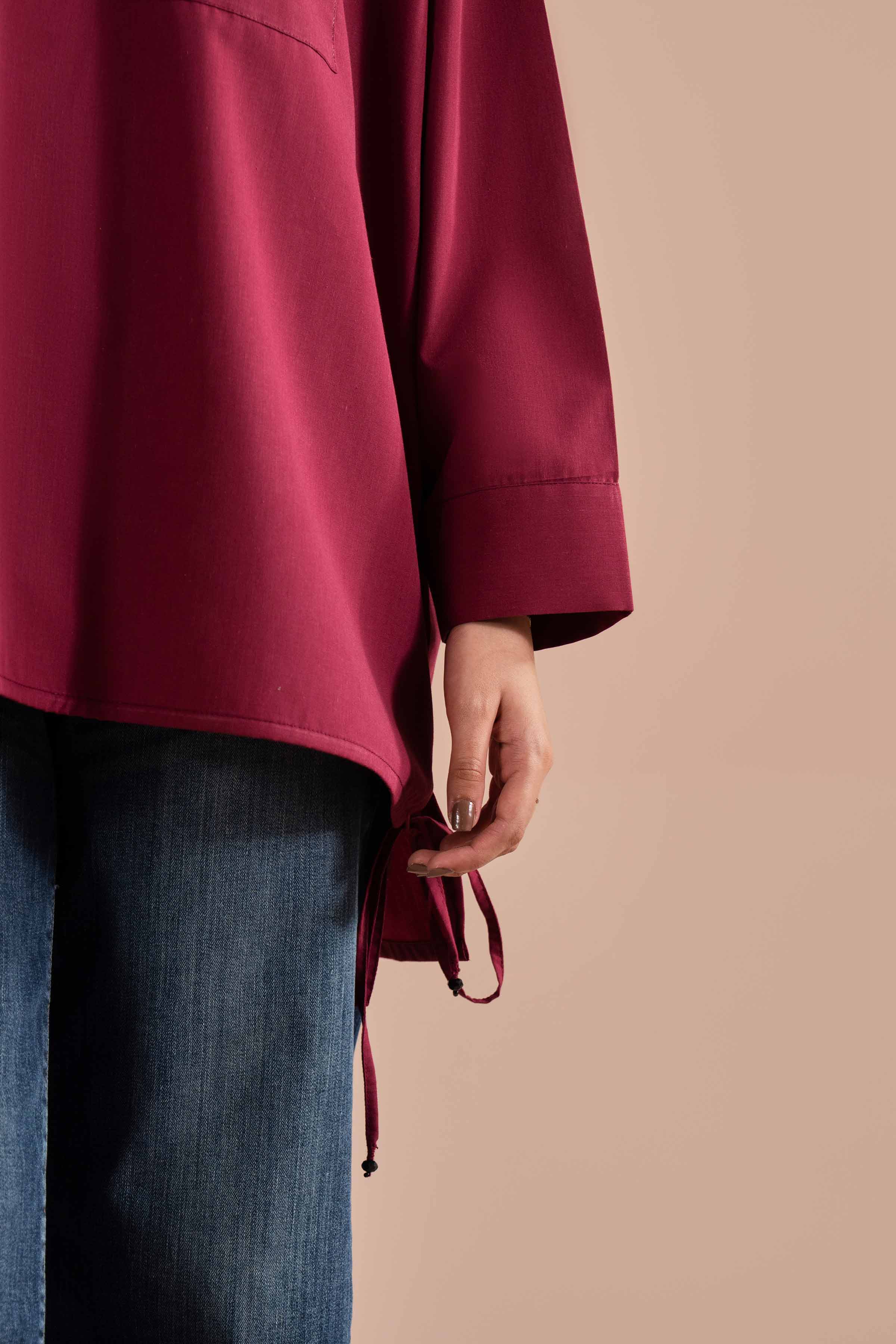 Nishat UK - Purple Solids Cotton 1-piece ready to wear tunic