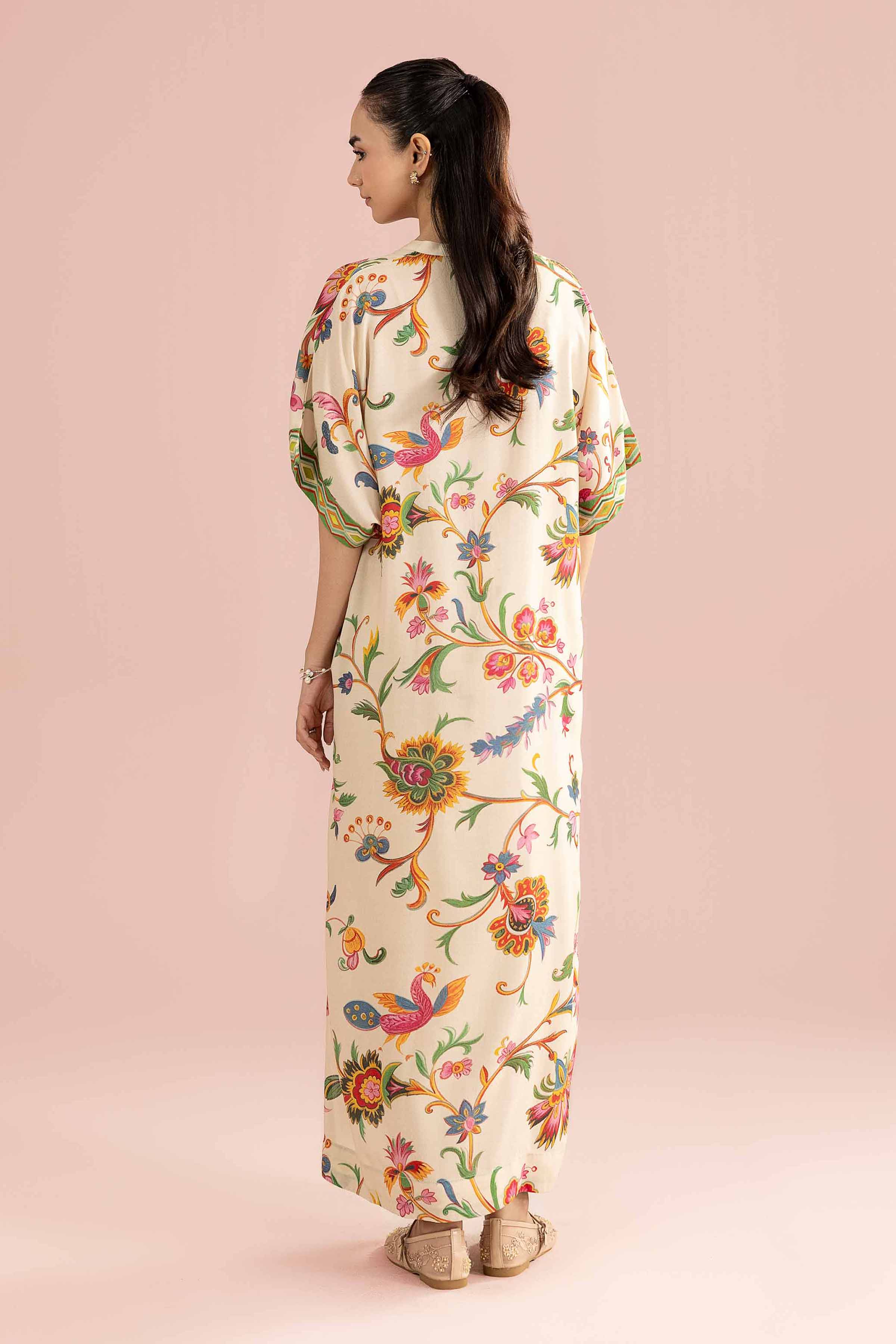 NishatUK - Beige Printed Dobby 1-piece ready to wear Shirt