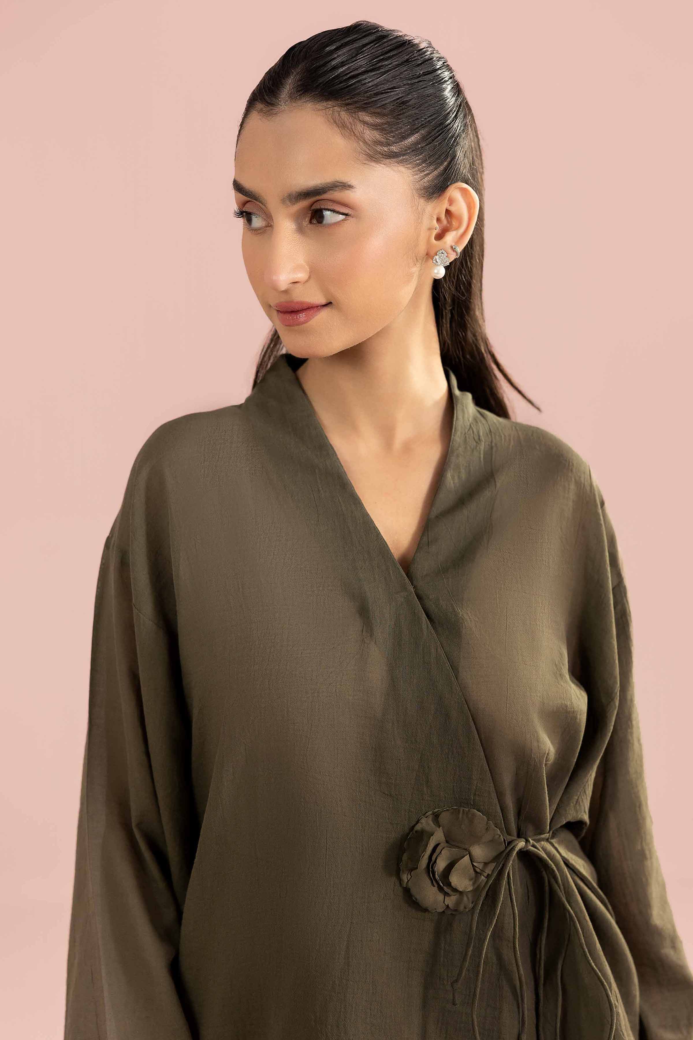 NishatUK - Green Solids Lawn 2-piece ready to wear Dress