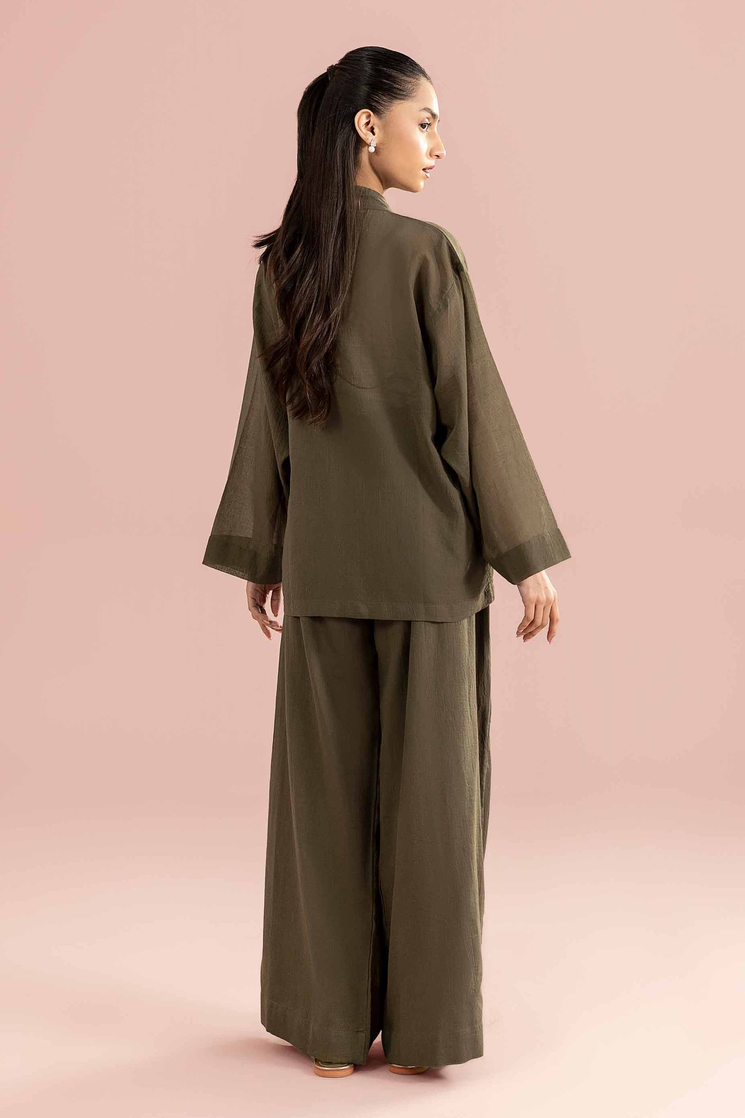 NishatUK - Green Solids Lawn 2-piece ready to wear Dress