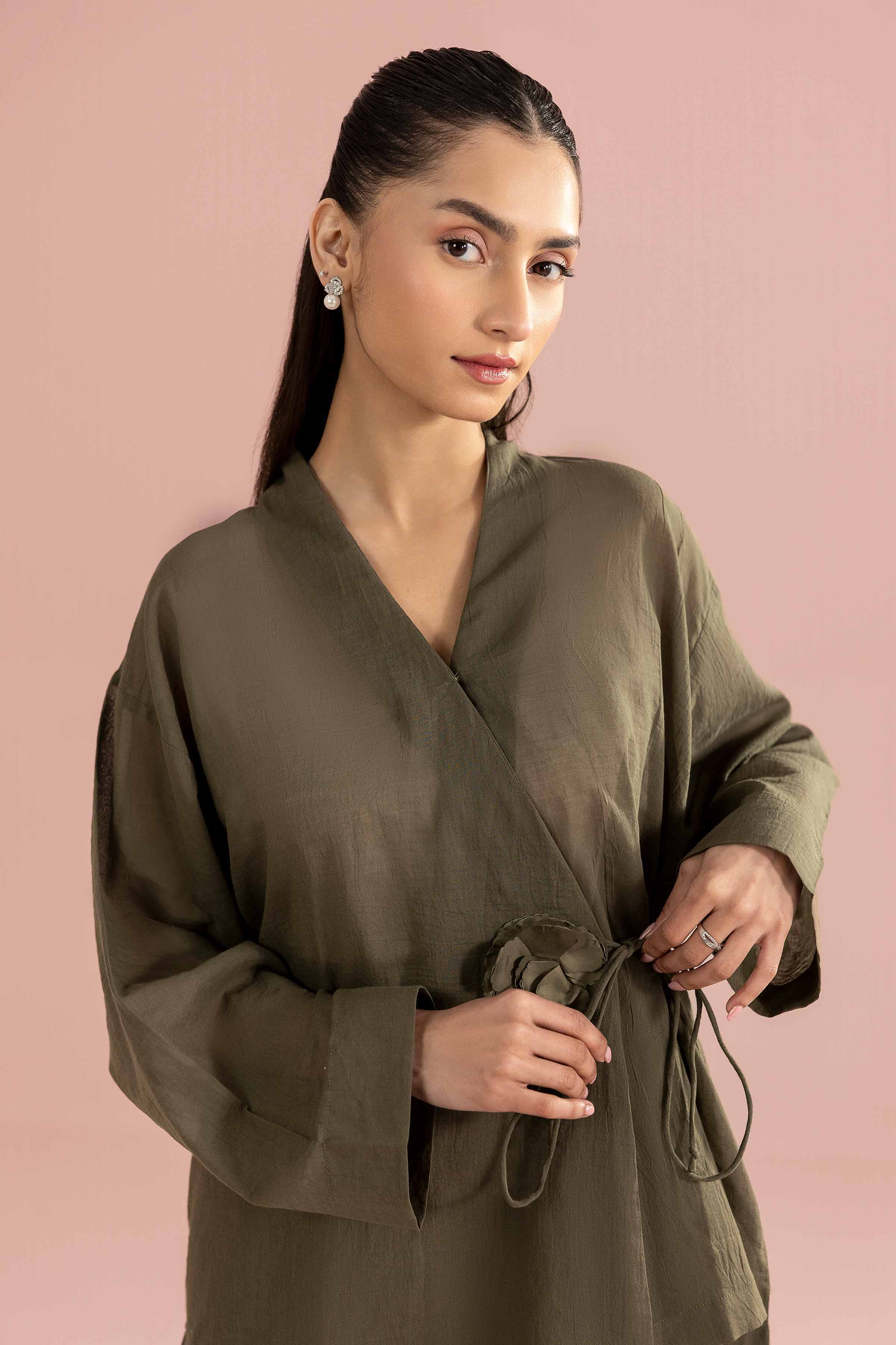 NishatUK - Green Solids Lawn 2-piece ready to wear Dress