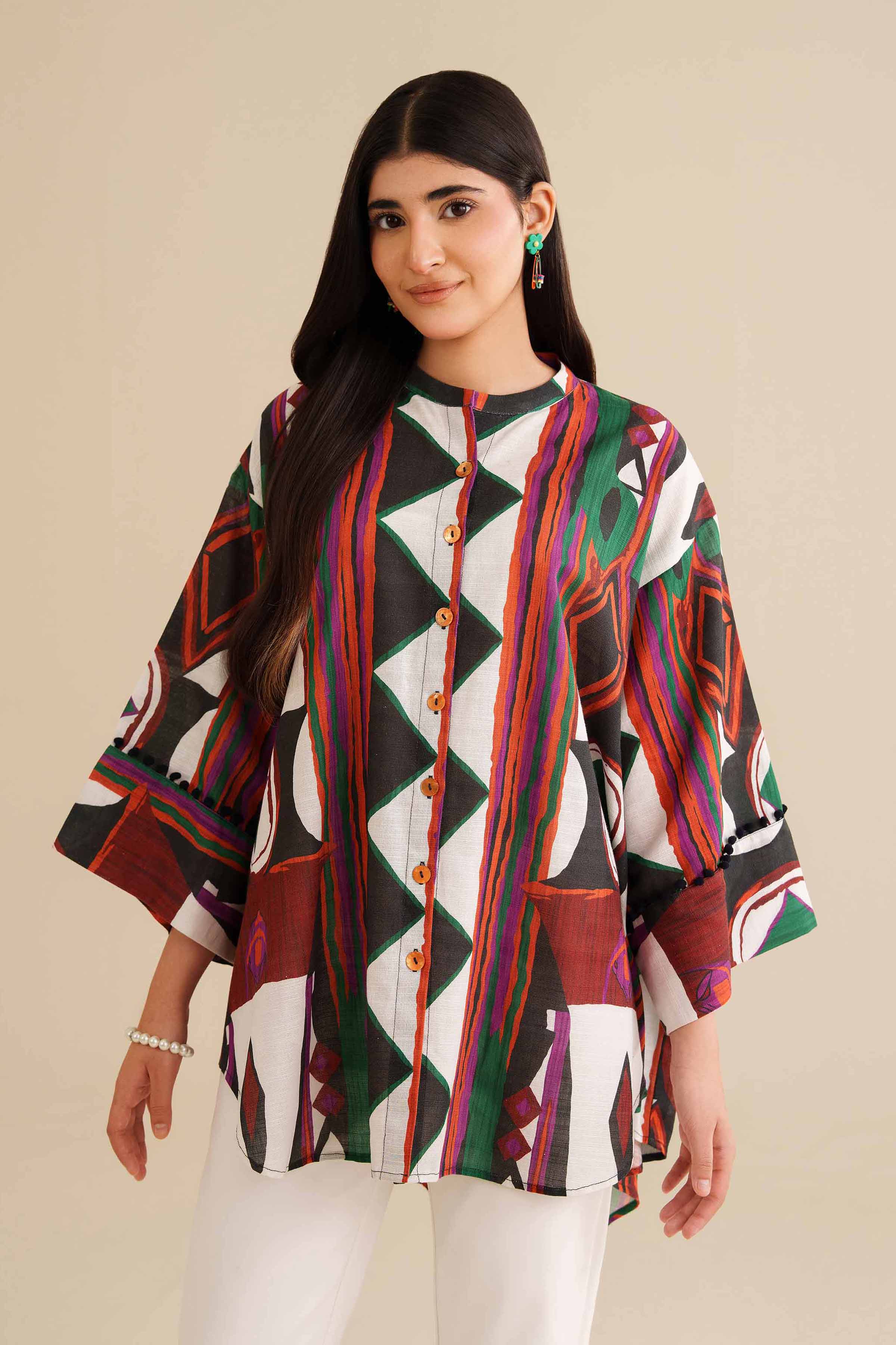 NishatUK - Black Khaddar 1-piece ready to wear Tunic