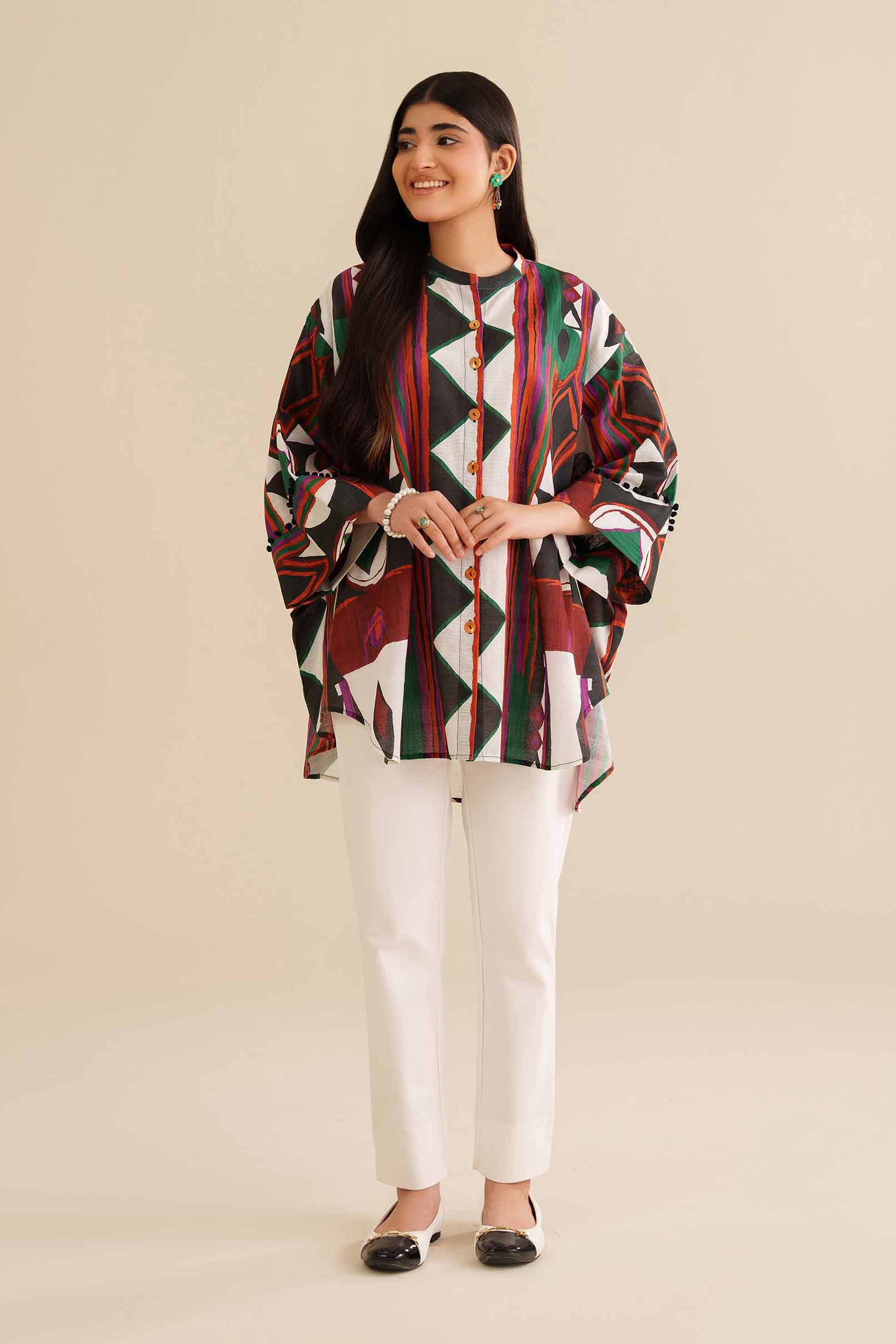 NishatUK - Black Khaddar 1-piece ready to wear Tunic