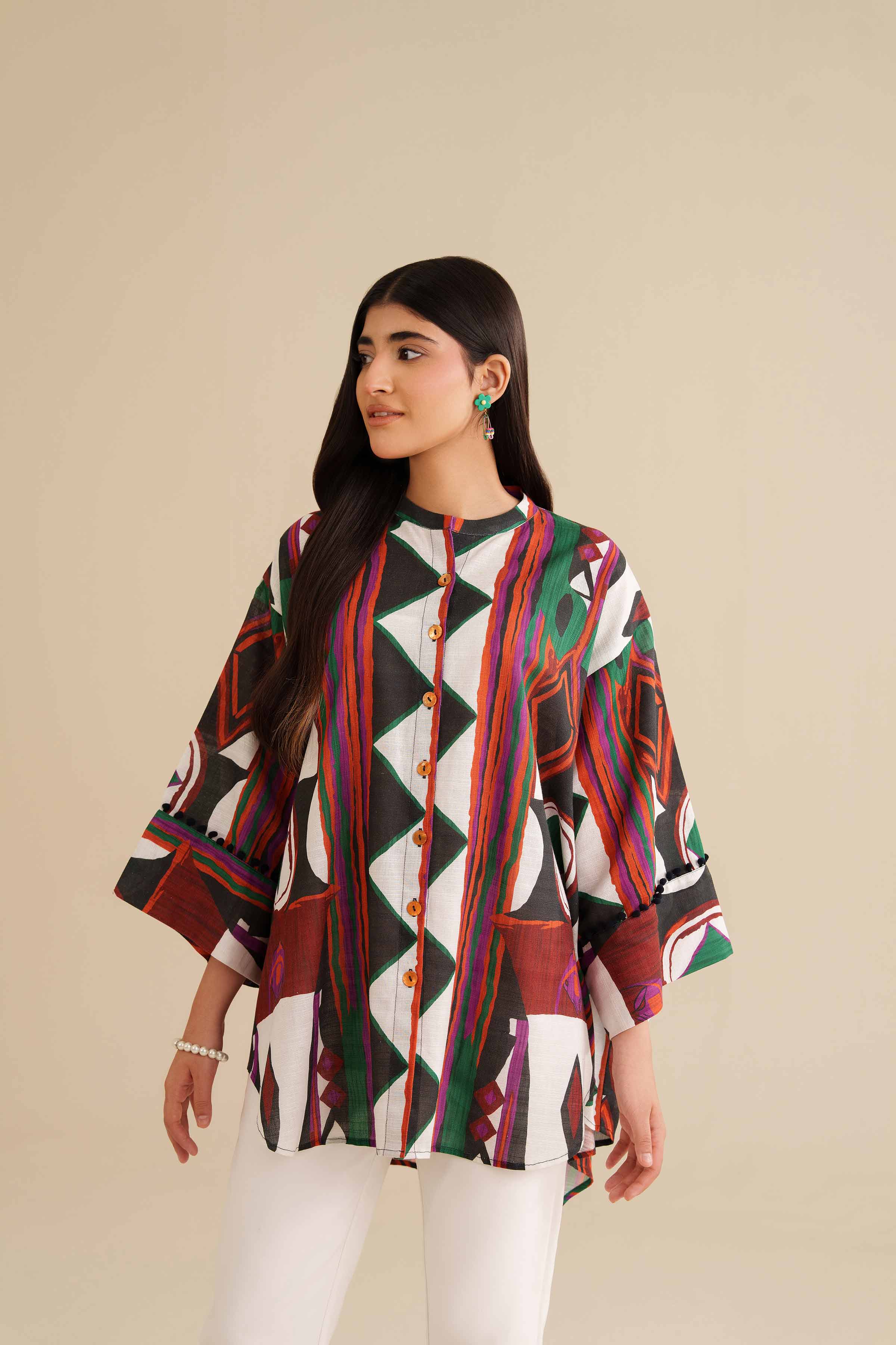 NishatUK - Black Khaddar 1-piece ready to wear Tunic