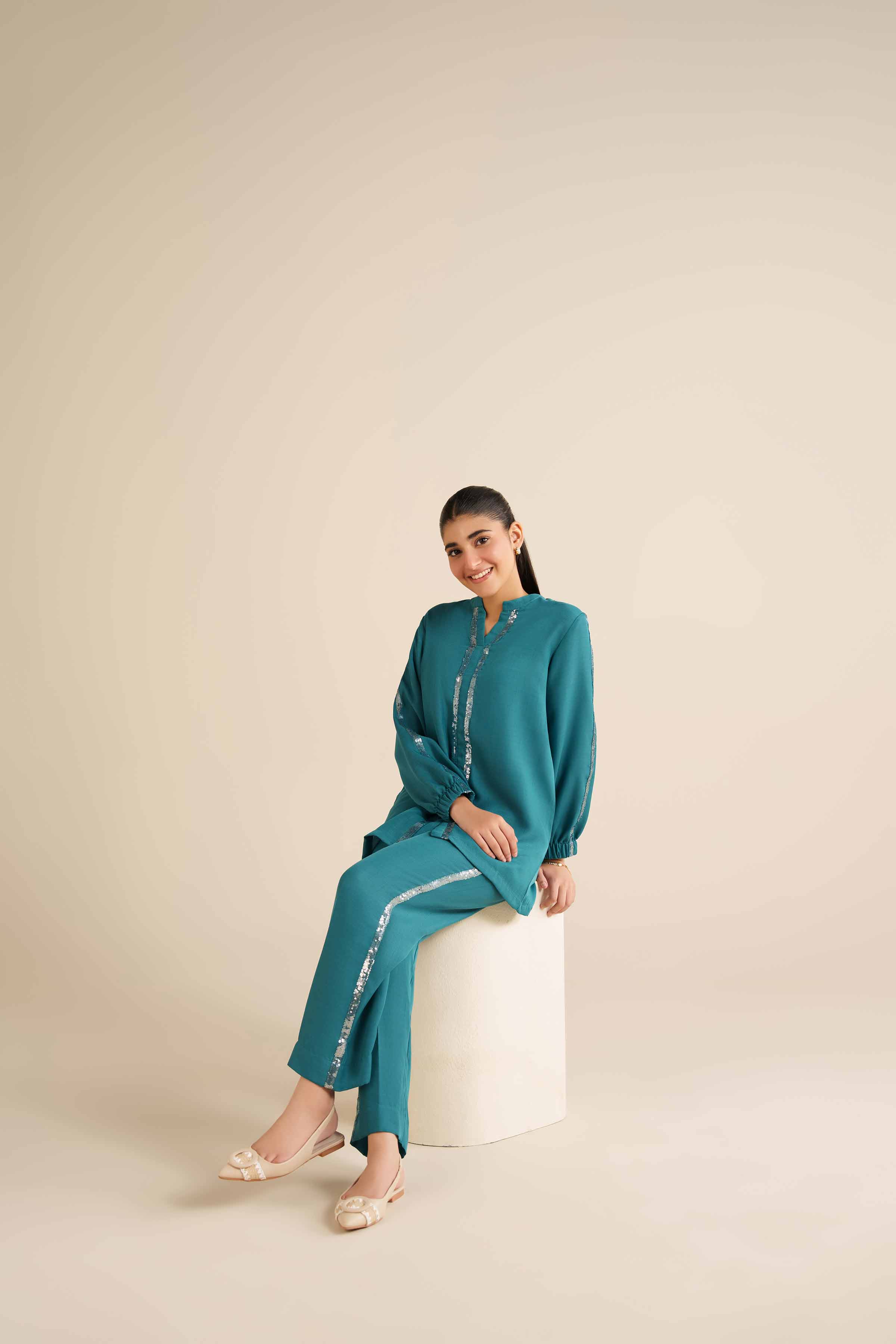 NishatUK - Green Grip 2-piece ready to wear Dress