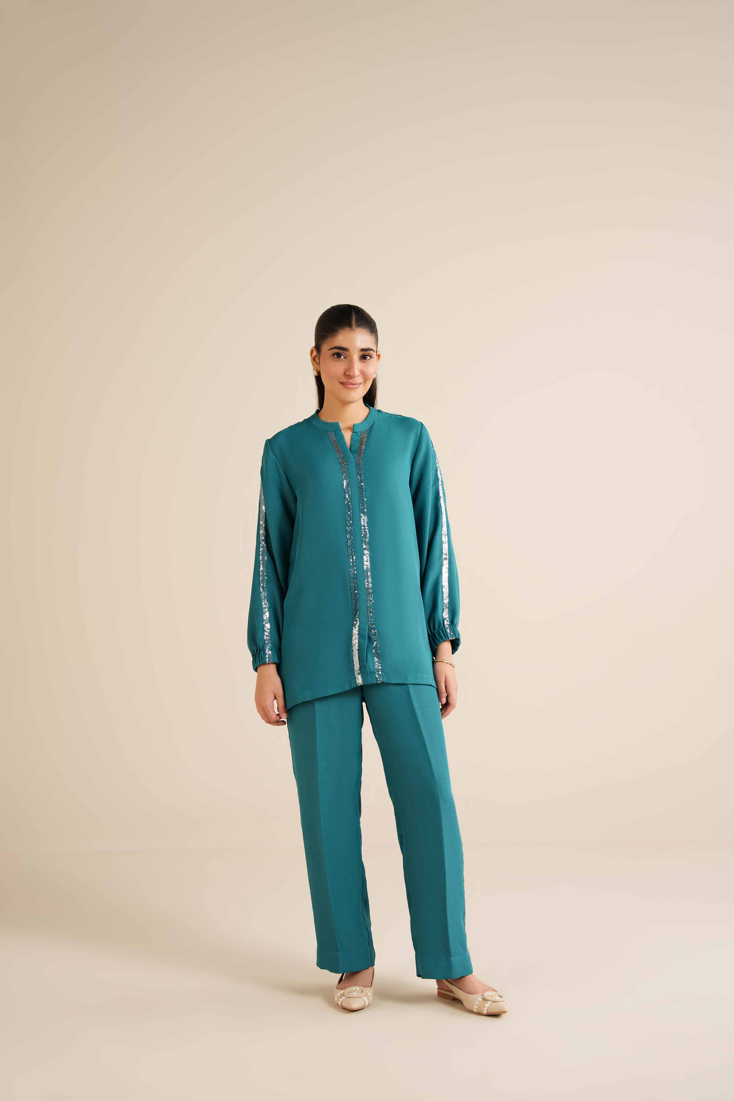 NishatUK - Green Grip 2-piece ready to wear Dress