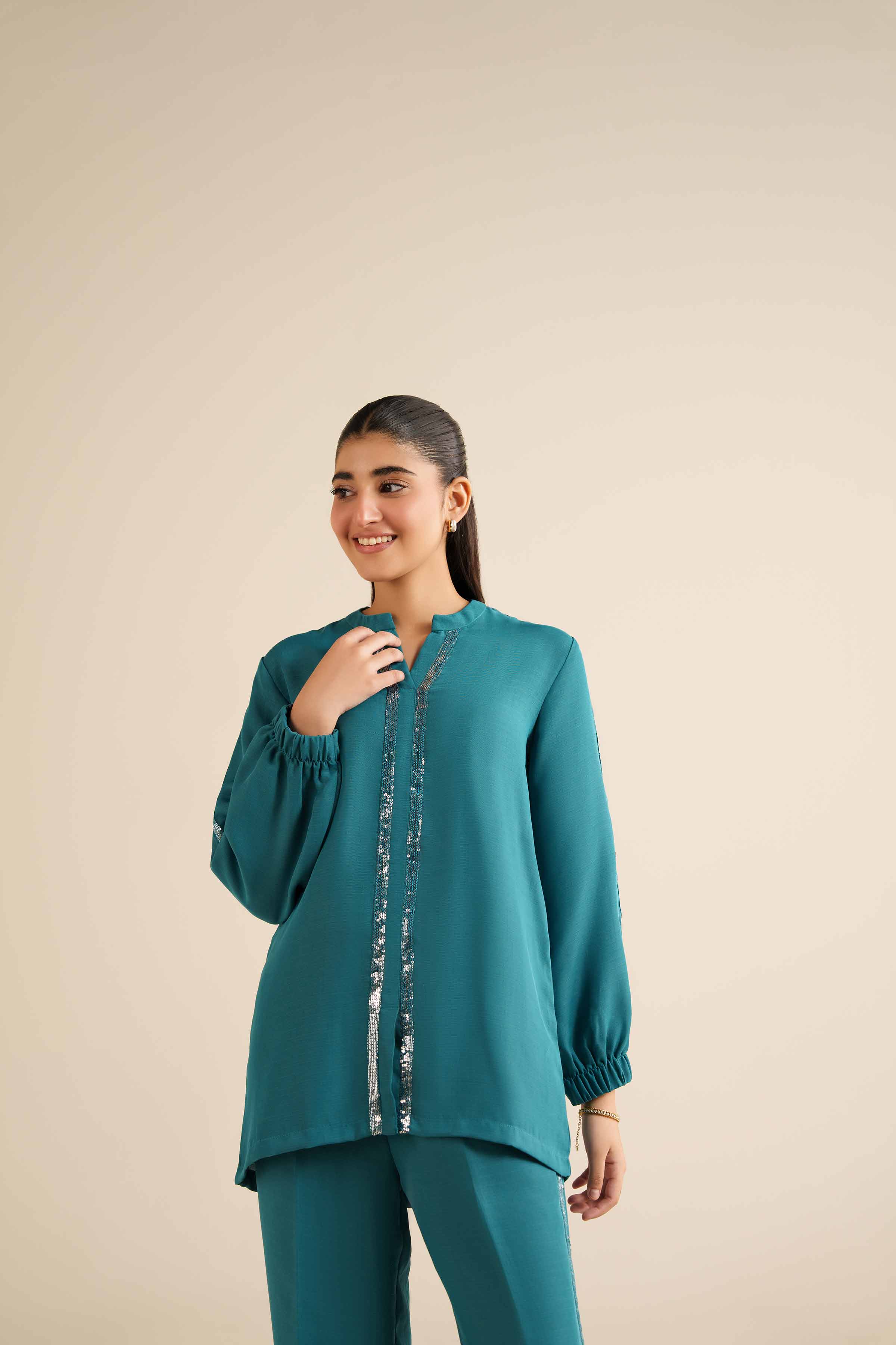 NishatUK - Green Grip 2-piece ready to wear Dress
