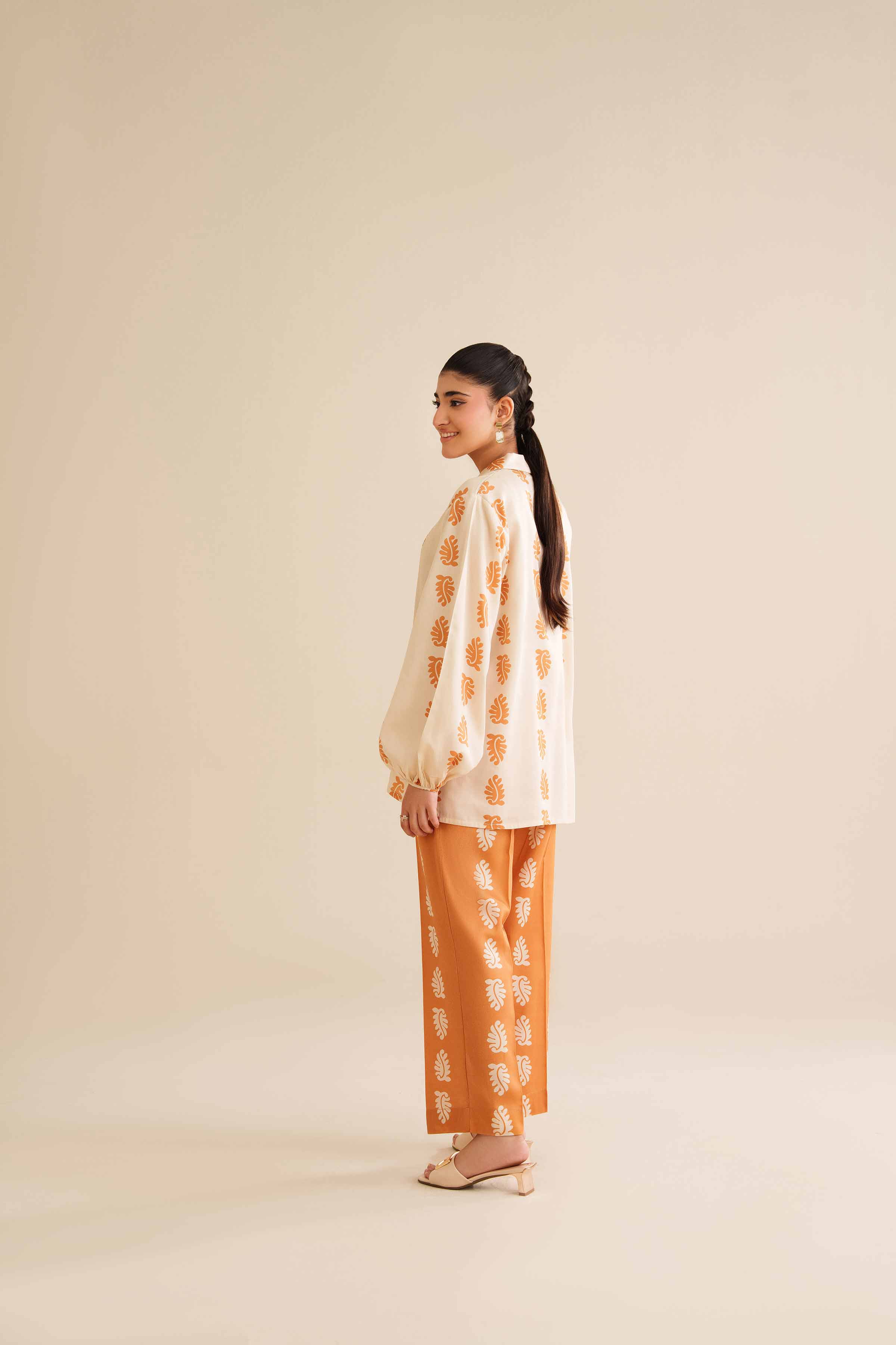 NishatUK - Ivory Sateen 2-piece ready to wear Dress