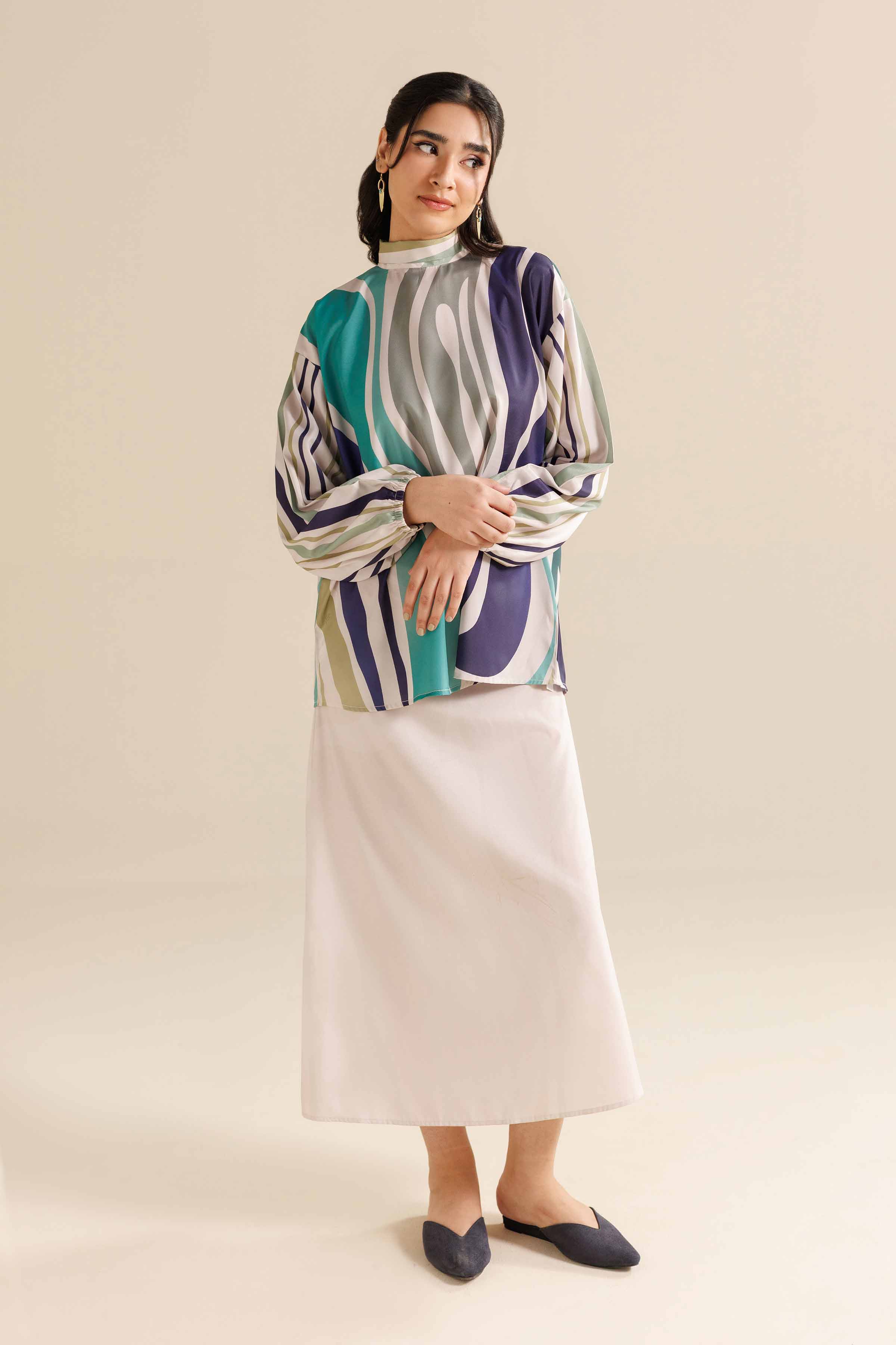 NishatUK - White Silk 2-piece ready to wear Dress