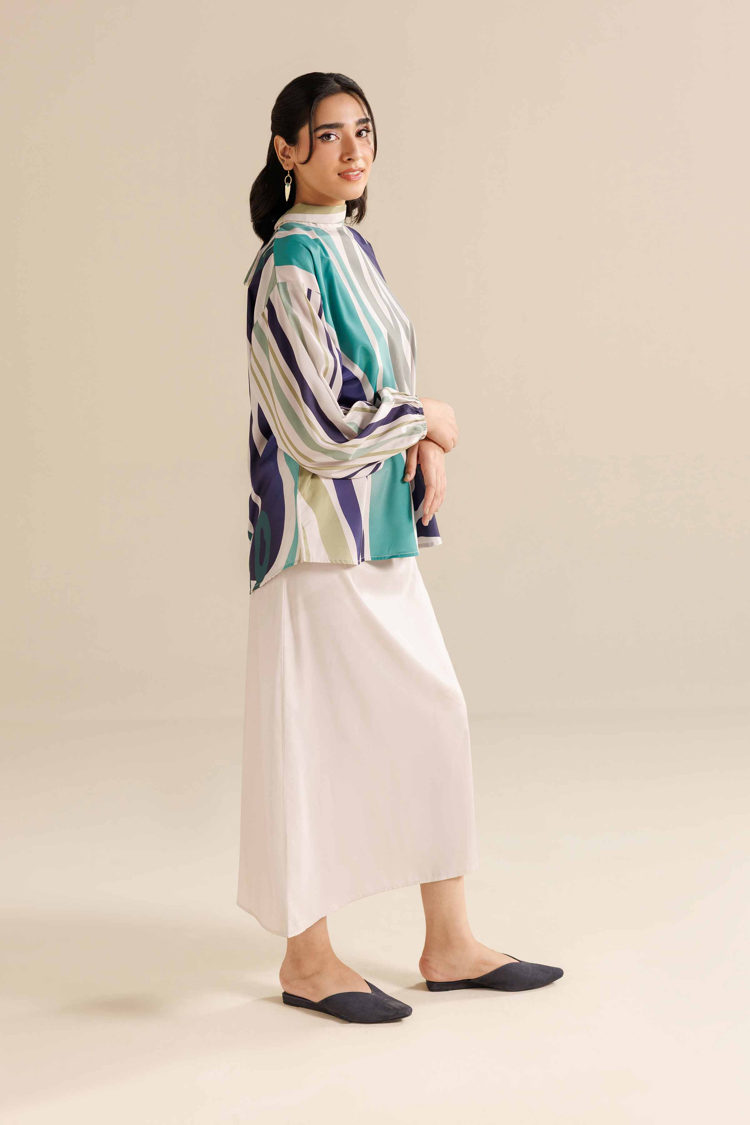 NishatUK - White Silk 2-piece ready to wear Dress