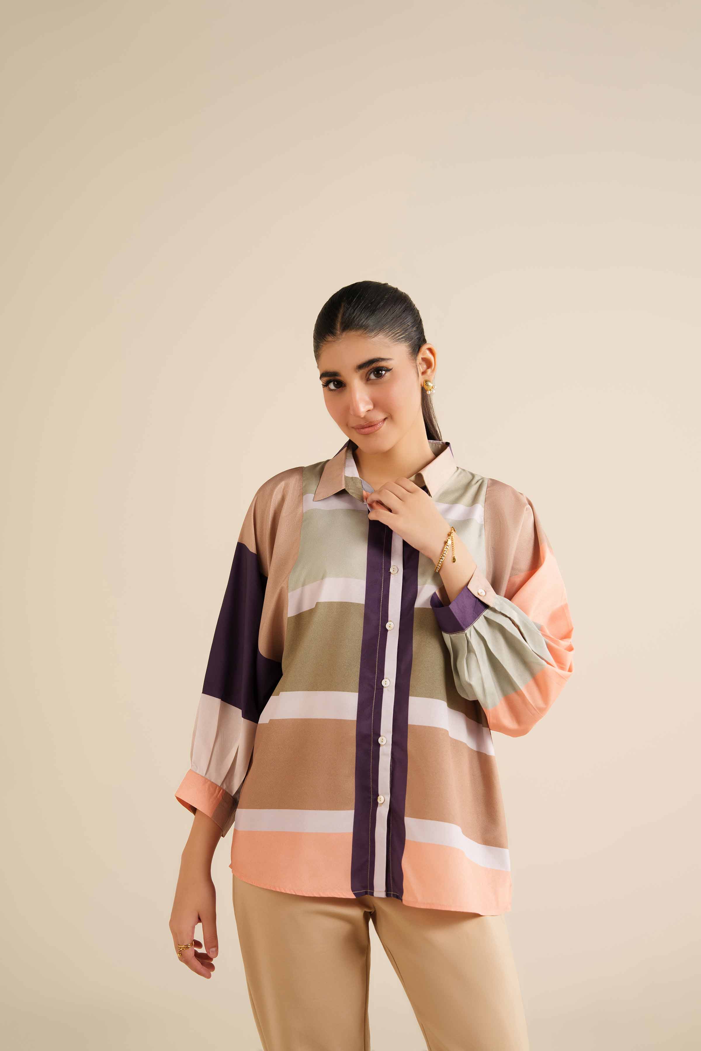 NishatUK - Multi Silk 1-piece ready to wear Tunic