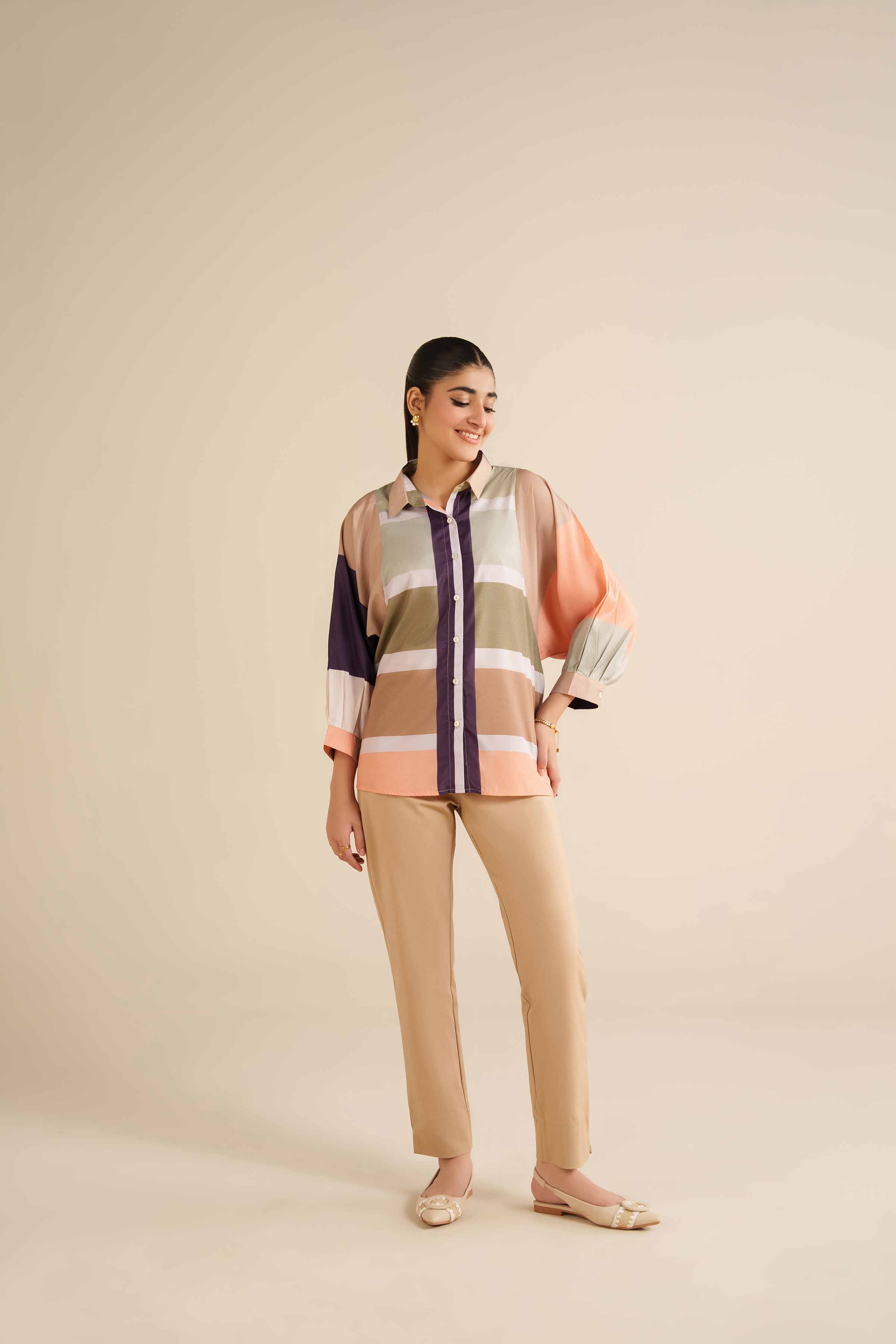 NishatUK - Multi Silk 1-piece ready to wear Tunic