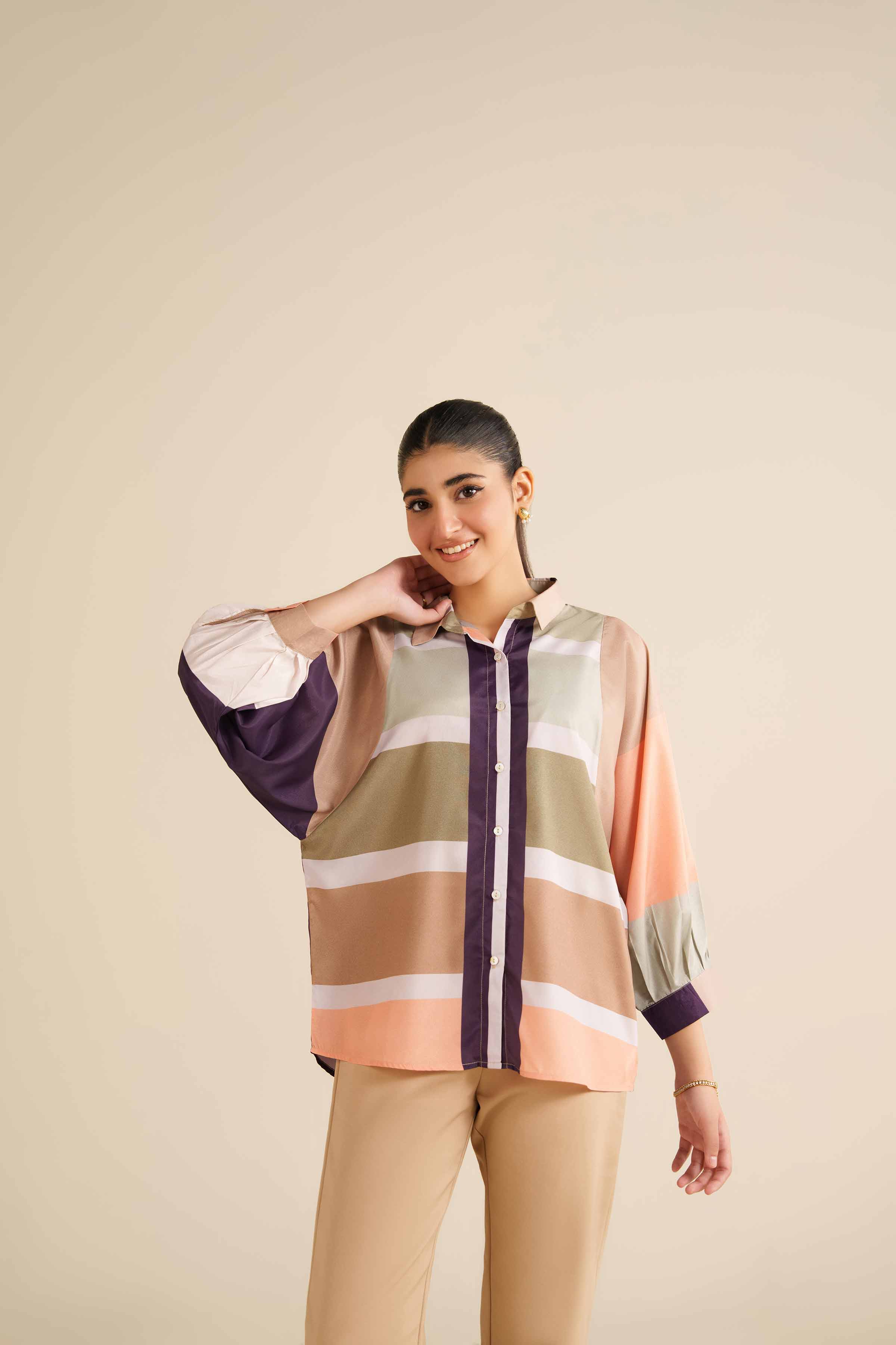 NishatUK - Multi Silk 1-piece ready to wear Tunic