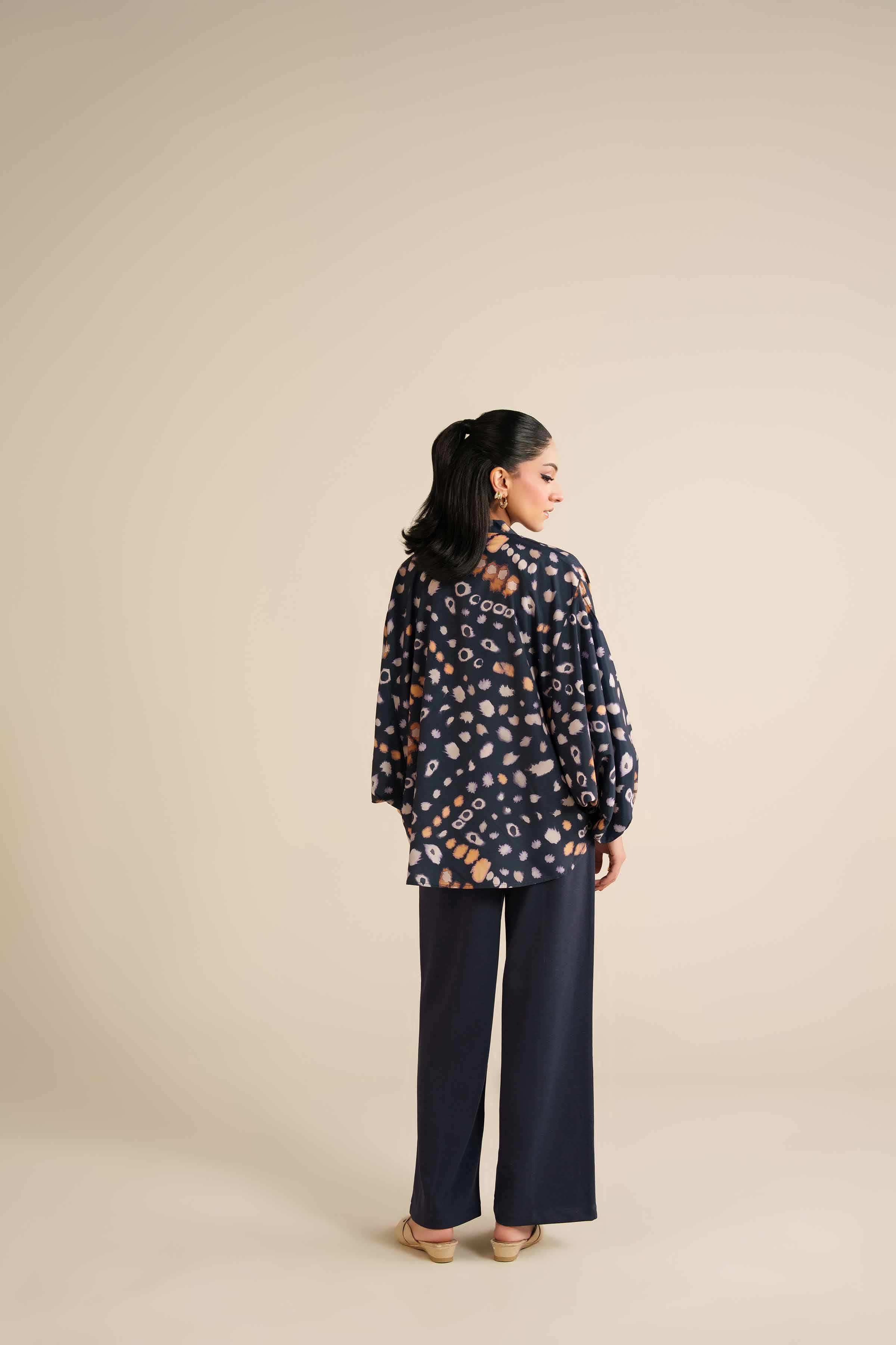 NishatUK - Blue Silk 1-piece ready to wear Tunic