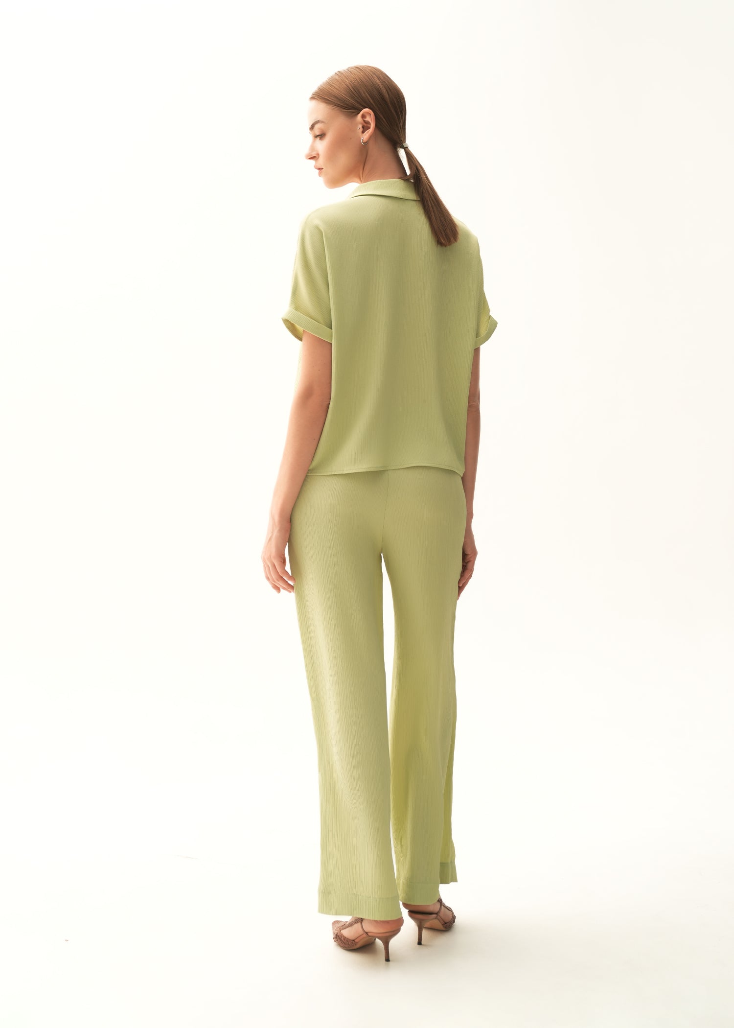 NishatUK - Green Solids Polyester 1-piece ready to wear Shirt