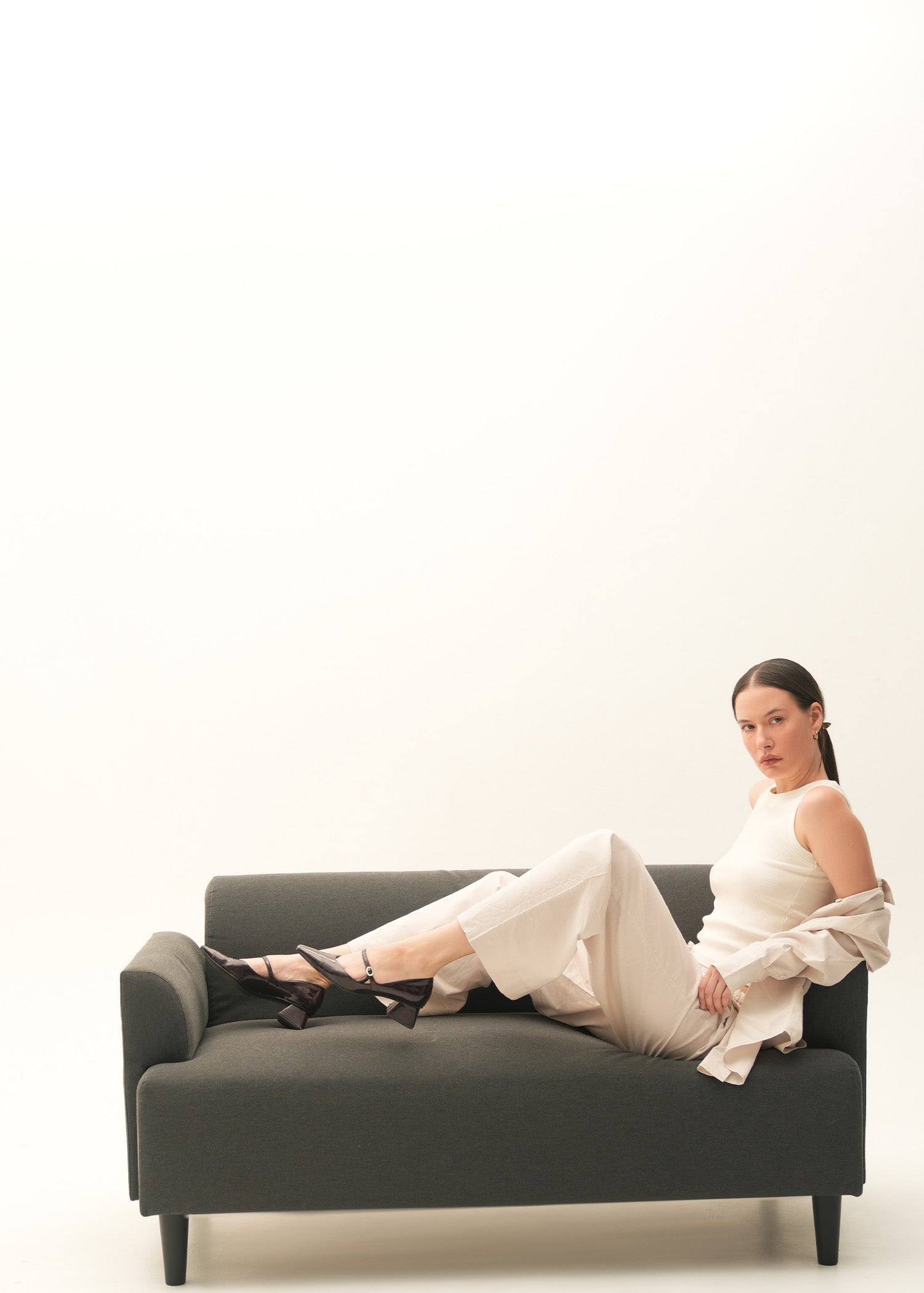 NishatUK - Beige Solids Cotton 1-piece ready to wear Trouser