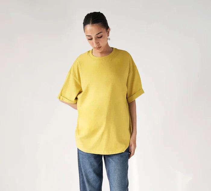 NishatUK - Mustard Solids Cotton 1-piece ready to wear T-Shirt