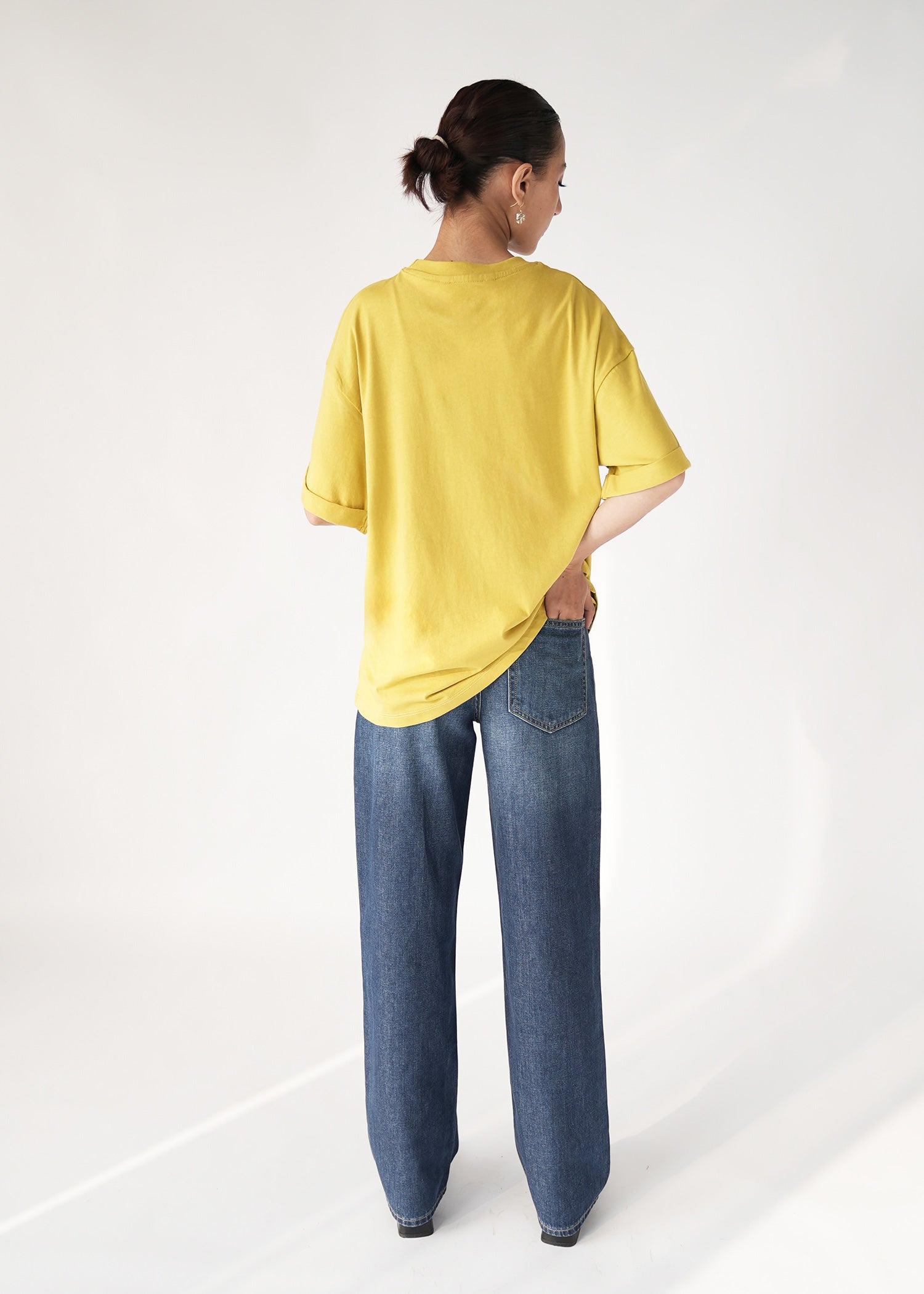 NishatUK - Mustard Solids Cotton 1-piece ready to wear T-Shirt