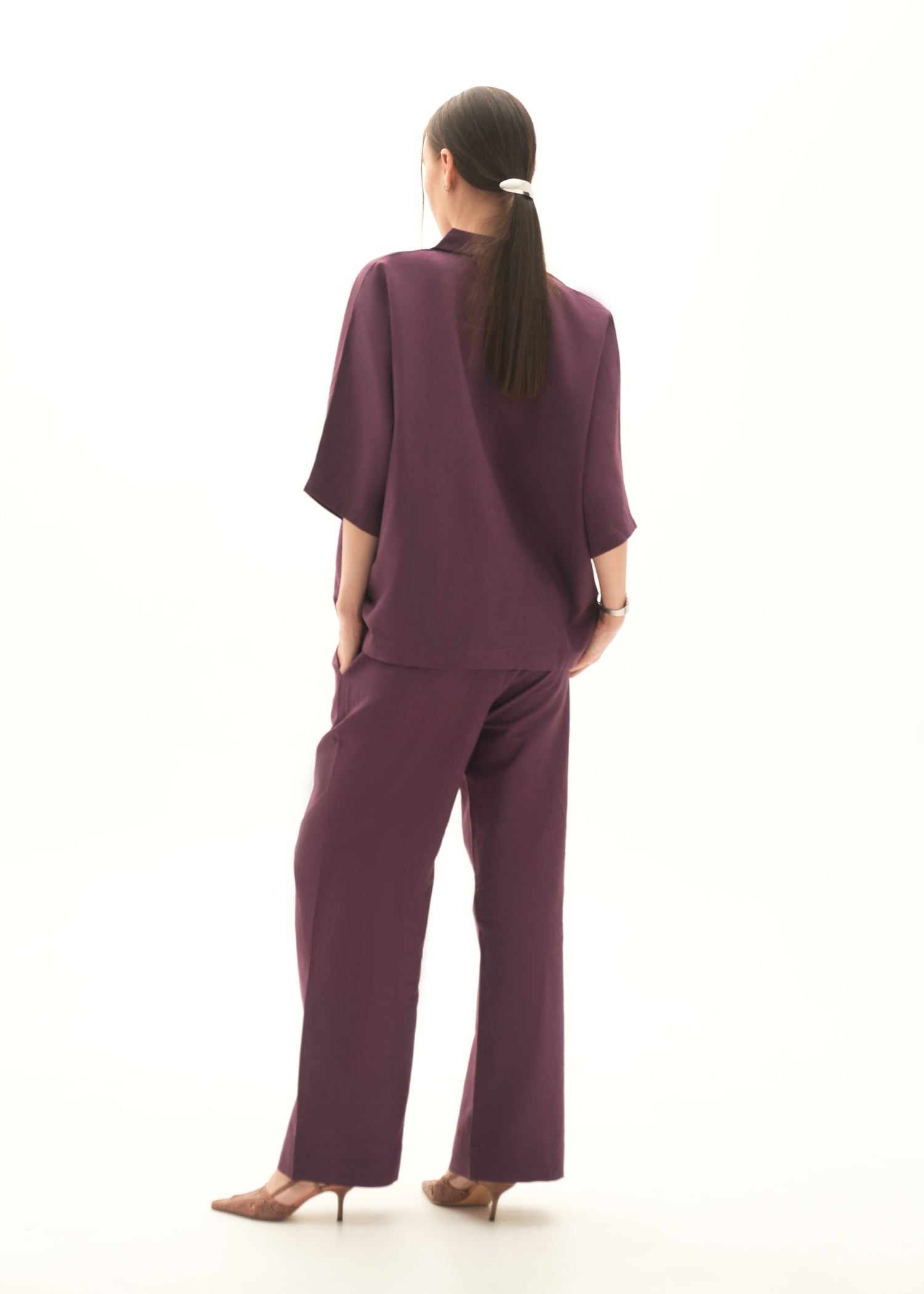 NishatUK - Purple Solids Cotton 1-piece ready to wear Trouser