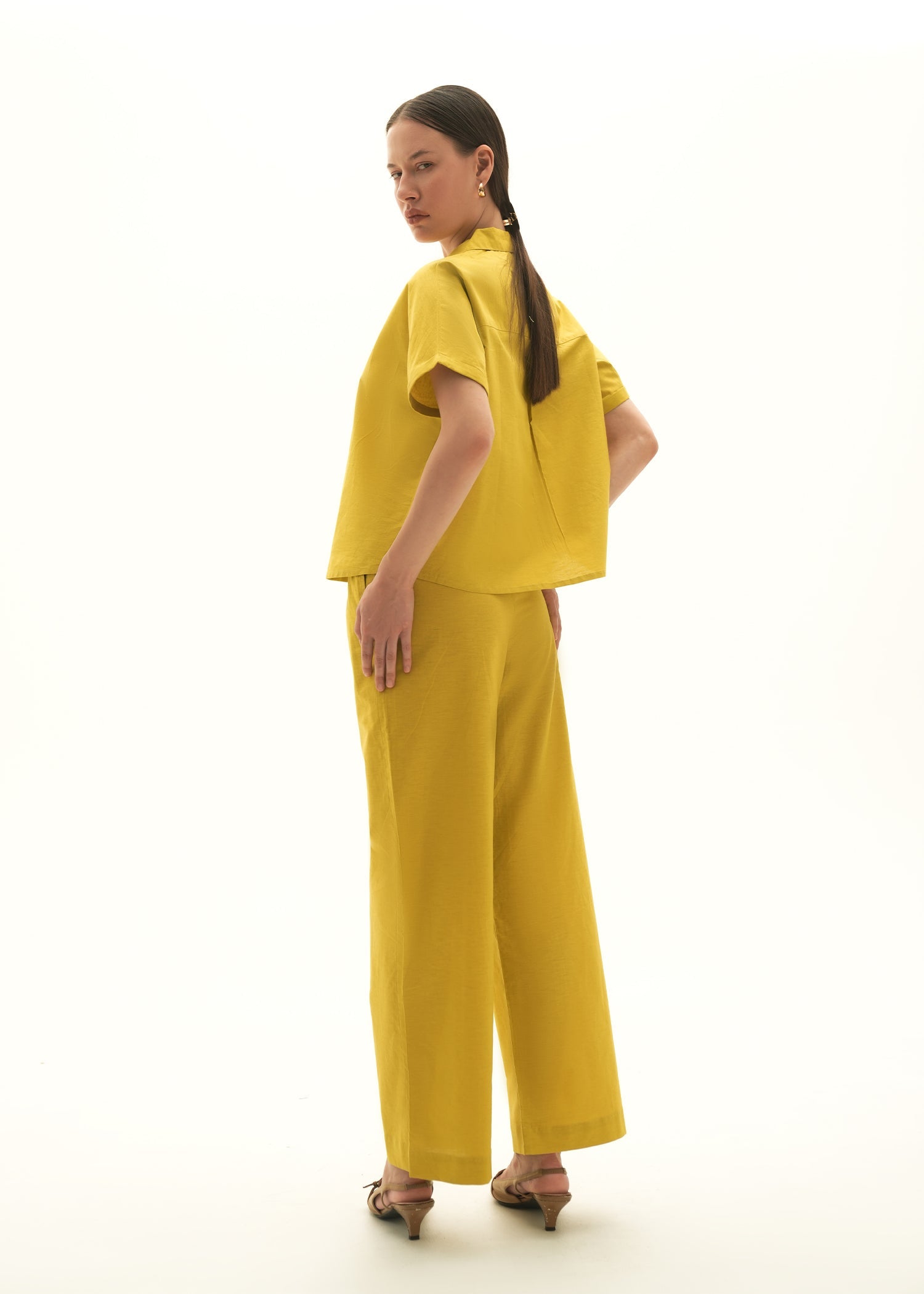 NishatUK - Mustard Solids Cotton 1-piece ready to wear Trouser