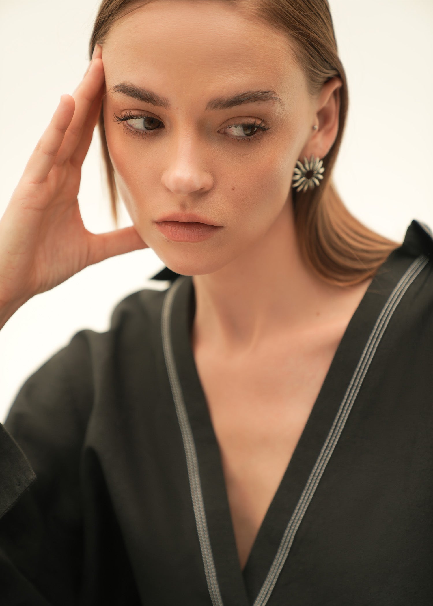 NishatUK - Black Solids Cotton 1-piece ready to wear Blouse