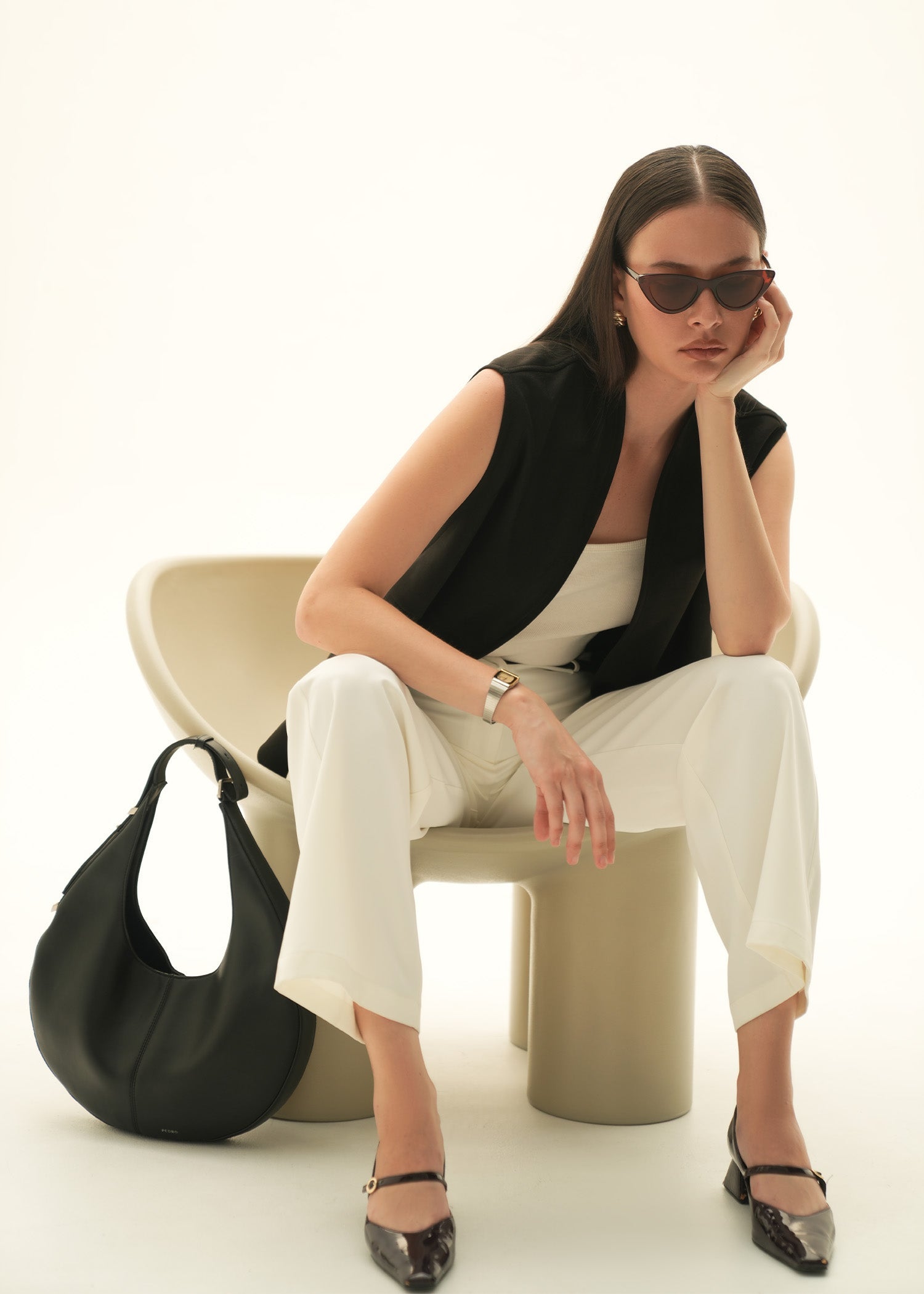 NishatUK - Black Solids Polyester 1-piece ready to wear Coat