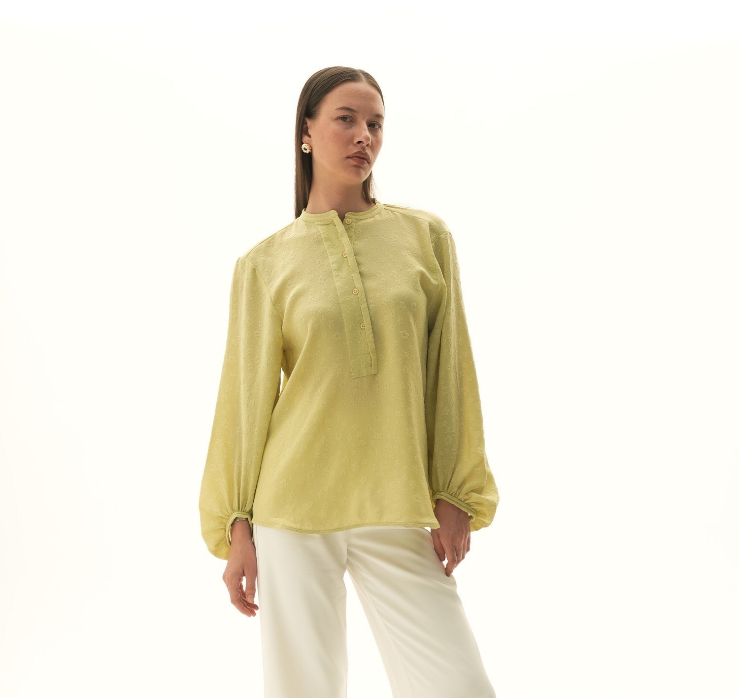 NishatUK - Green Solids Polyester 1-piece ready to wear Top