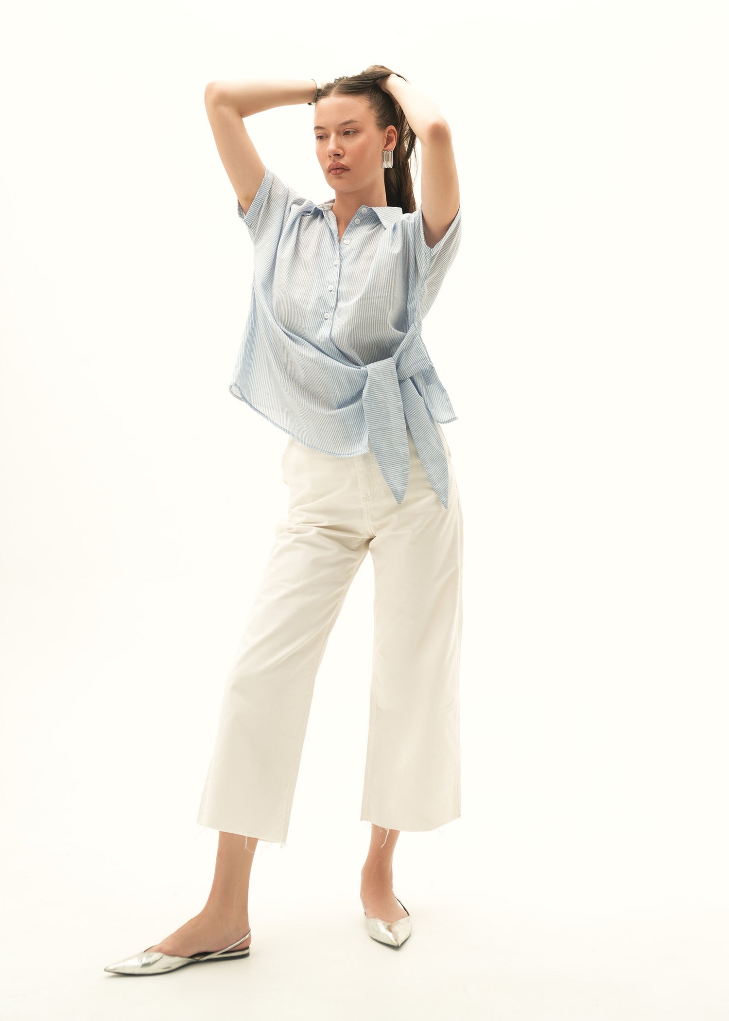 NishatUK - Blue Solids Cotton 1-piece ready to wear Shirt